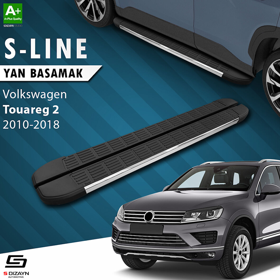 S-Dizayn VW Touareg 2 S-Line Krom Yan Basamak 193 Cm 2010-2018 A+ Kalite