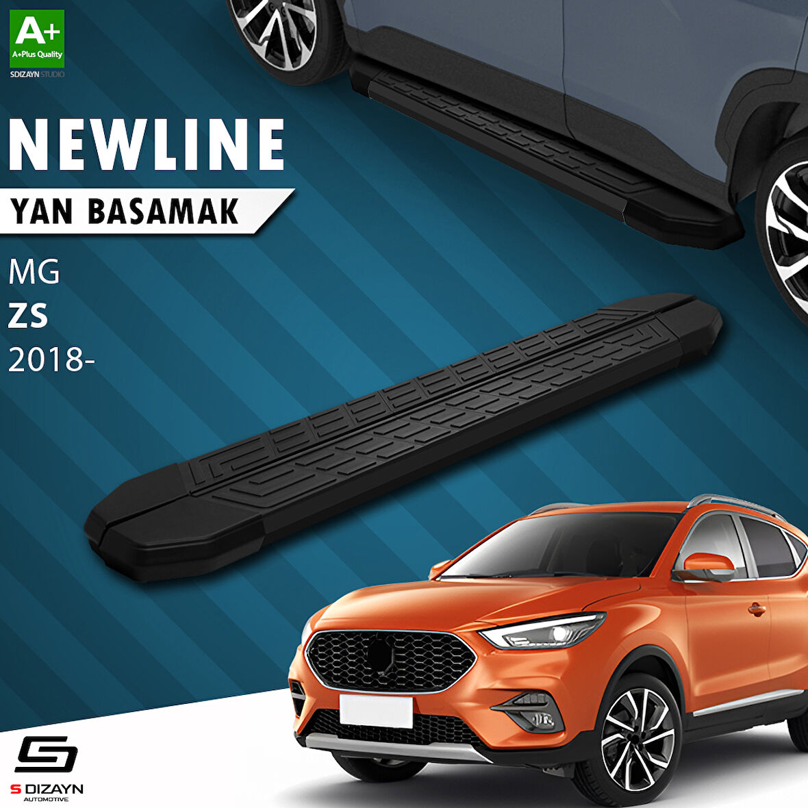 S-Dizayn MG ZS NewLine Siyah Yan Basamak 173 Cm 2018 Üzeri A+ Kalite