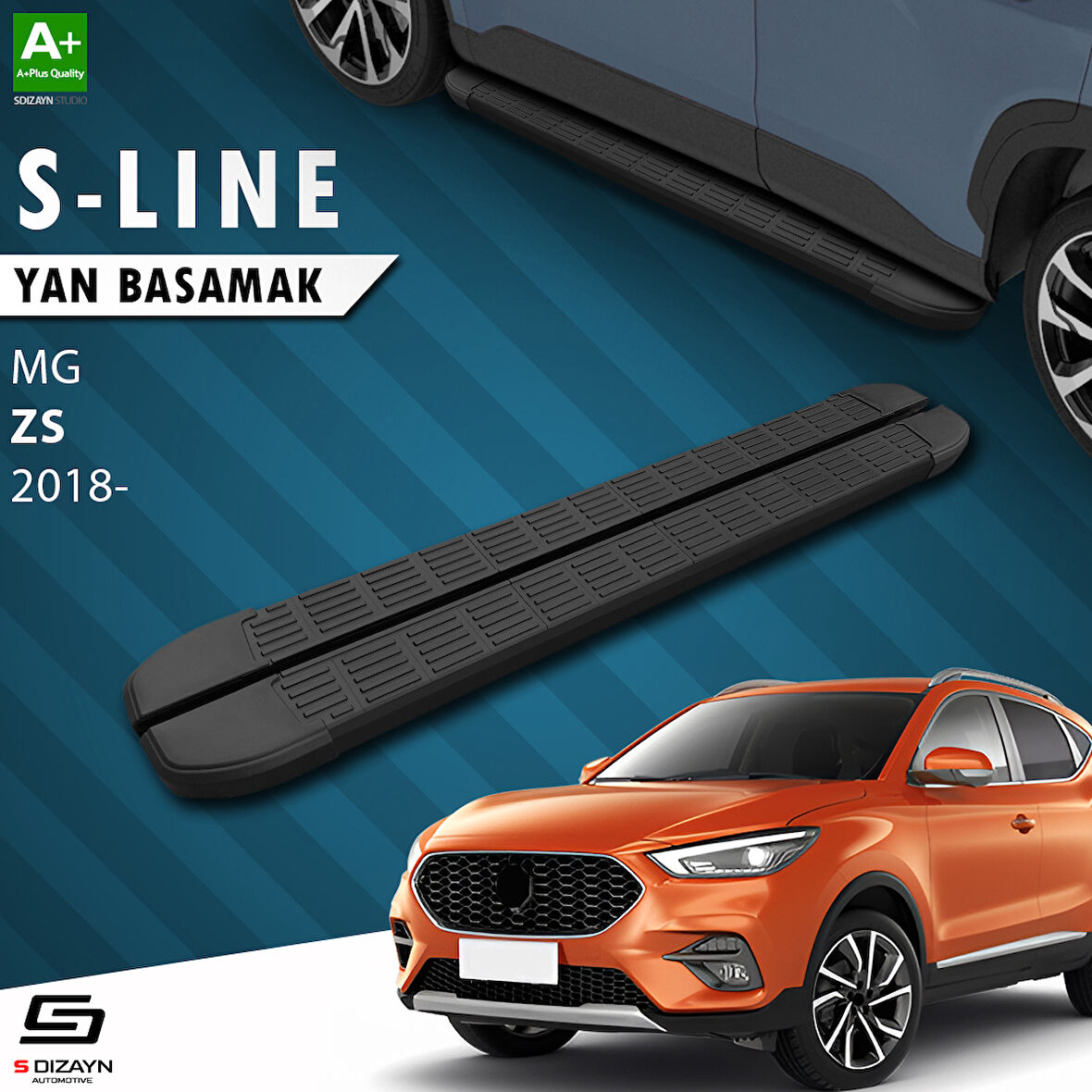 S-Dizayn MG ZS S-Line Siyah Yan Basamak 173 Cm 2018 Üzeri A+ Kalite