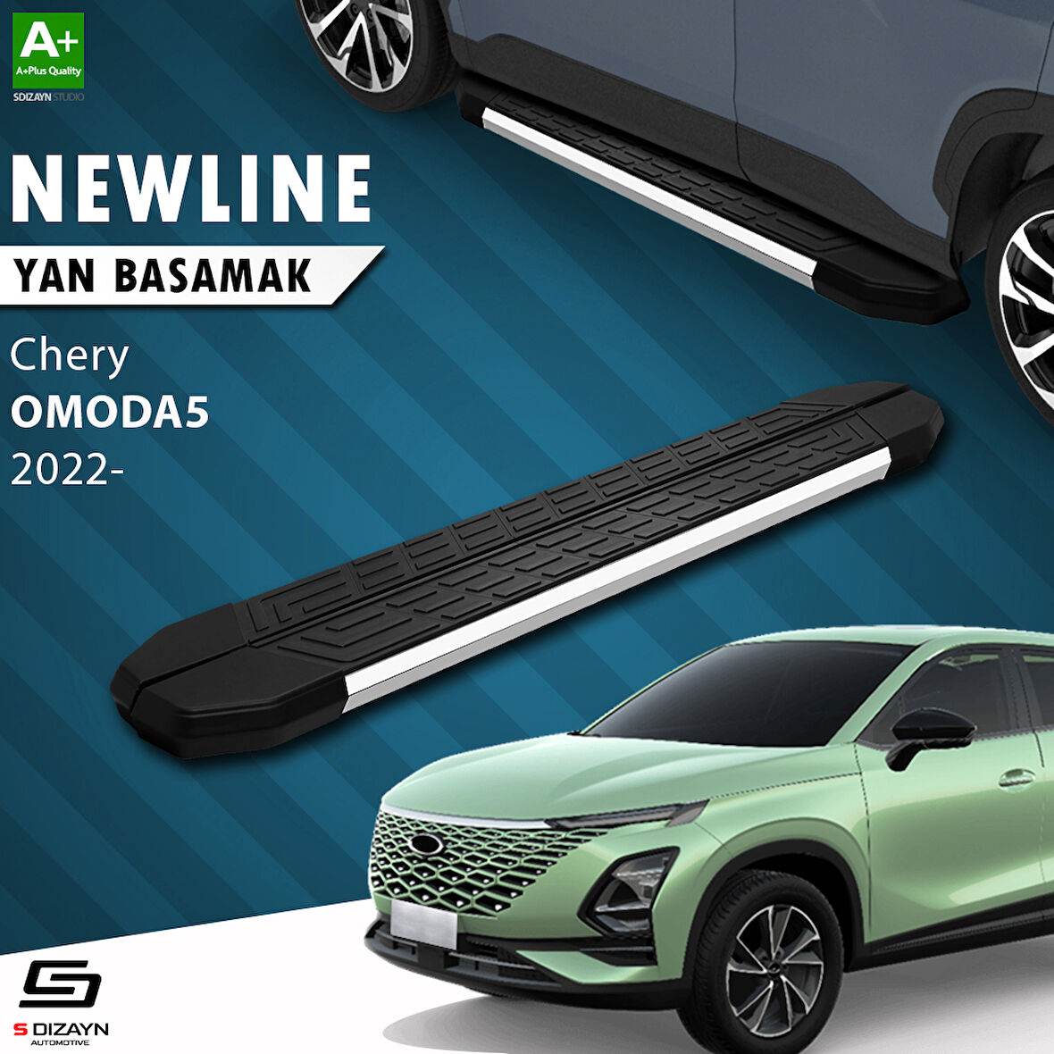 S-Dizayn Chery Omoda5 NewLine Krom Yan Basamak 183 Cm 2022 Üzeri A+ Kalite