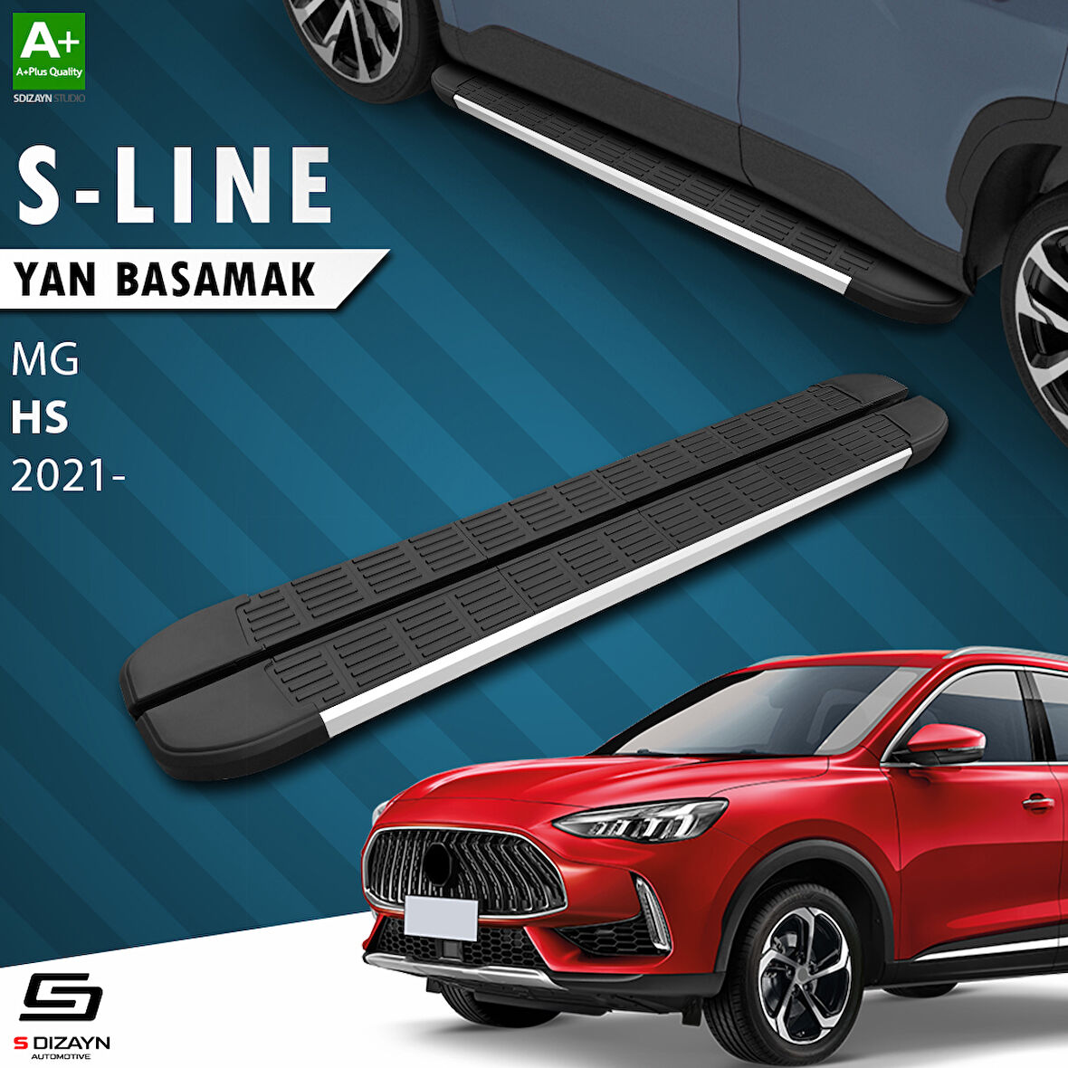 S-Dizayn MG HS S-Line Aluminyum Yan Basamak 183 Cm 2021-2024 A+ Kalite