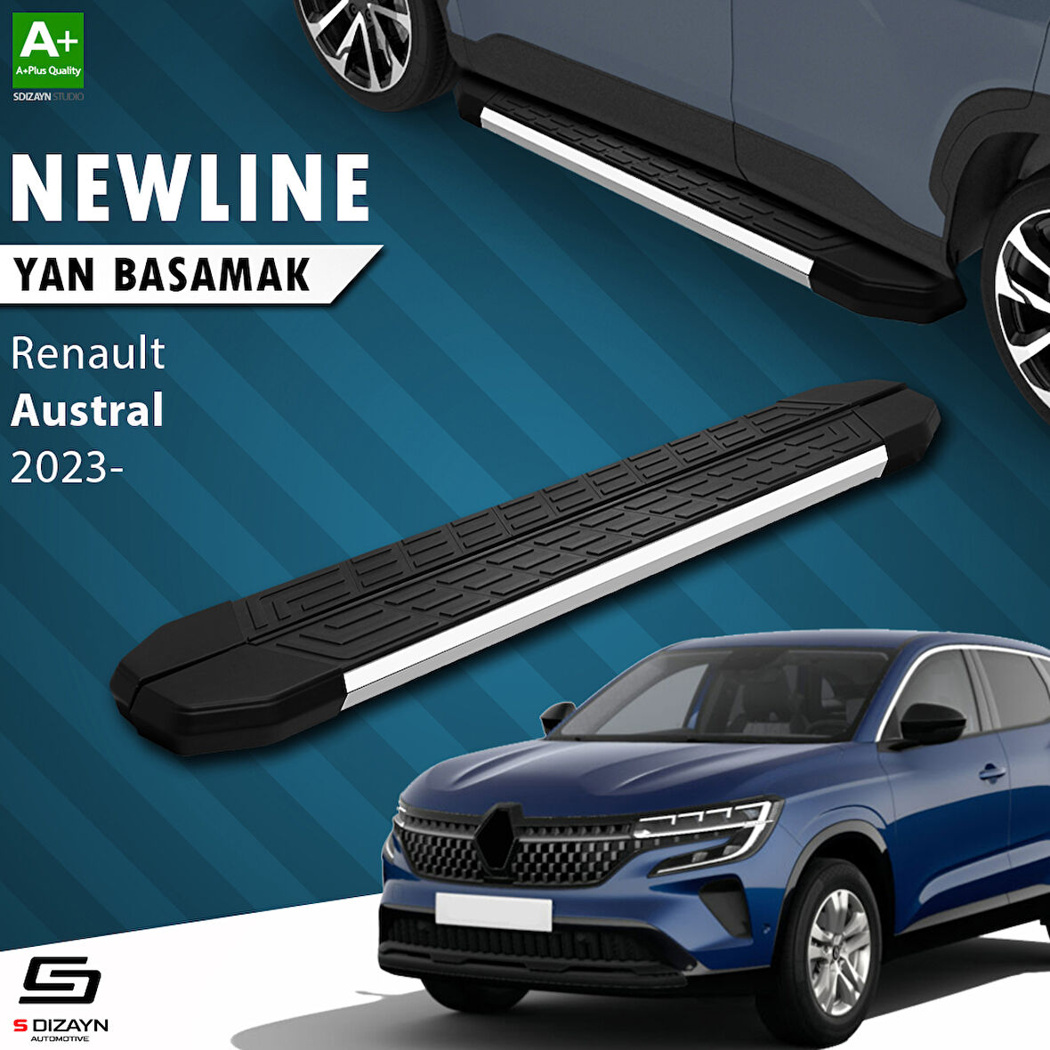 S-Dizayn Renault Austral NewLine Krom Yan Basamak 183 Cm 2023 Üzeri A+ Kalite