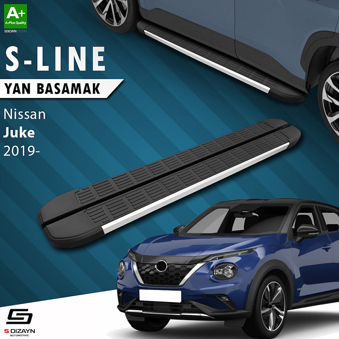 S-Dizayn Nissan Juke 2 S-Line Aluminyum Yan Basamak 173 Cm 2019 Üzeri A+ Kalite
