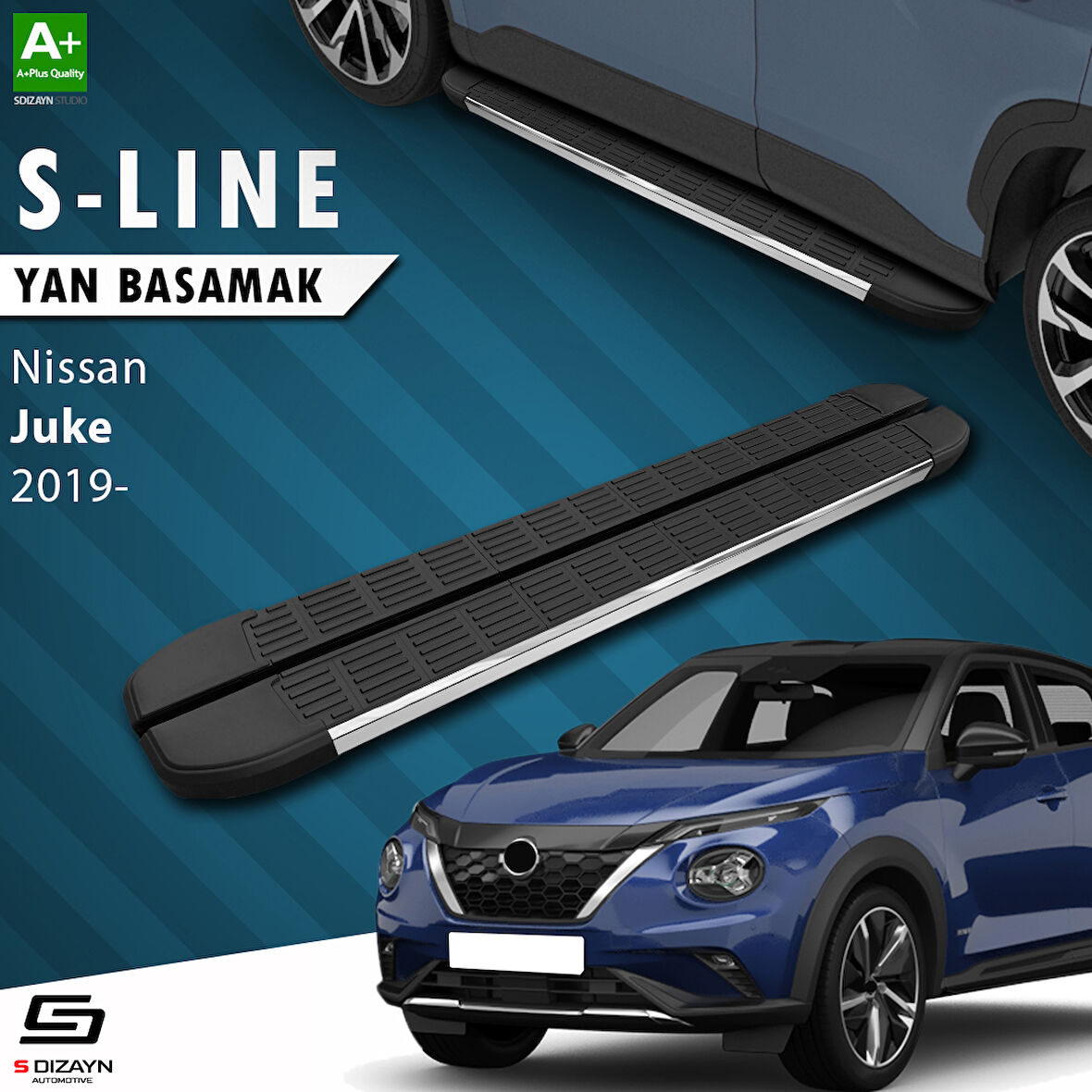 S-Dizayn Nissan Juke 2 S-Line Krom Yan Basamak 173 Cm 2019 Üzeri A+ Kalite