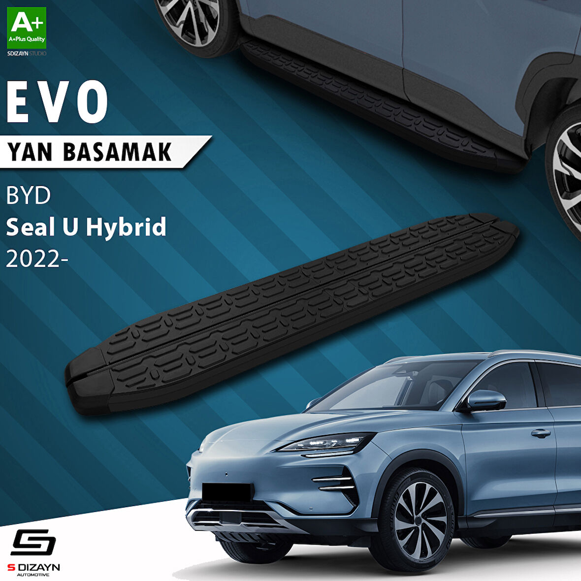 S-Dizayn BYD Seal U Hybrid Evo Siyah Yan Basamak 193 Cm 2022 Üzeri A+ Kalite