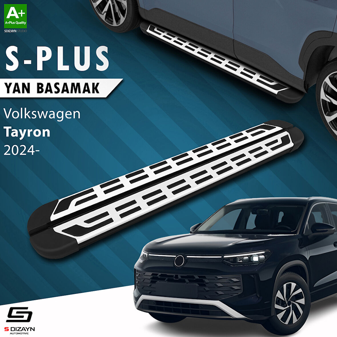 S-Dizayn VW Tayron 2 S-Plus Gri Yan Basamak 193 Cm 2024 Üzeri A+ Kalite