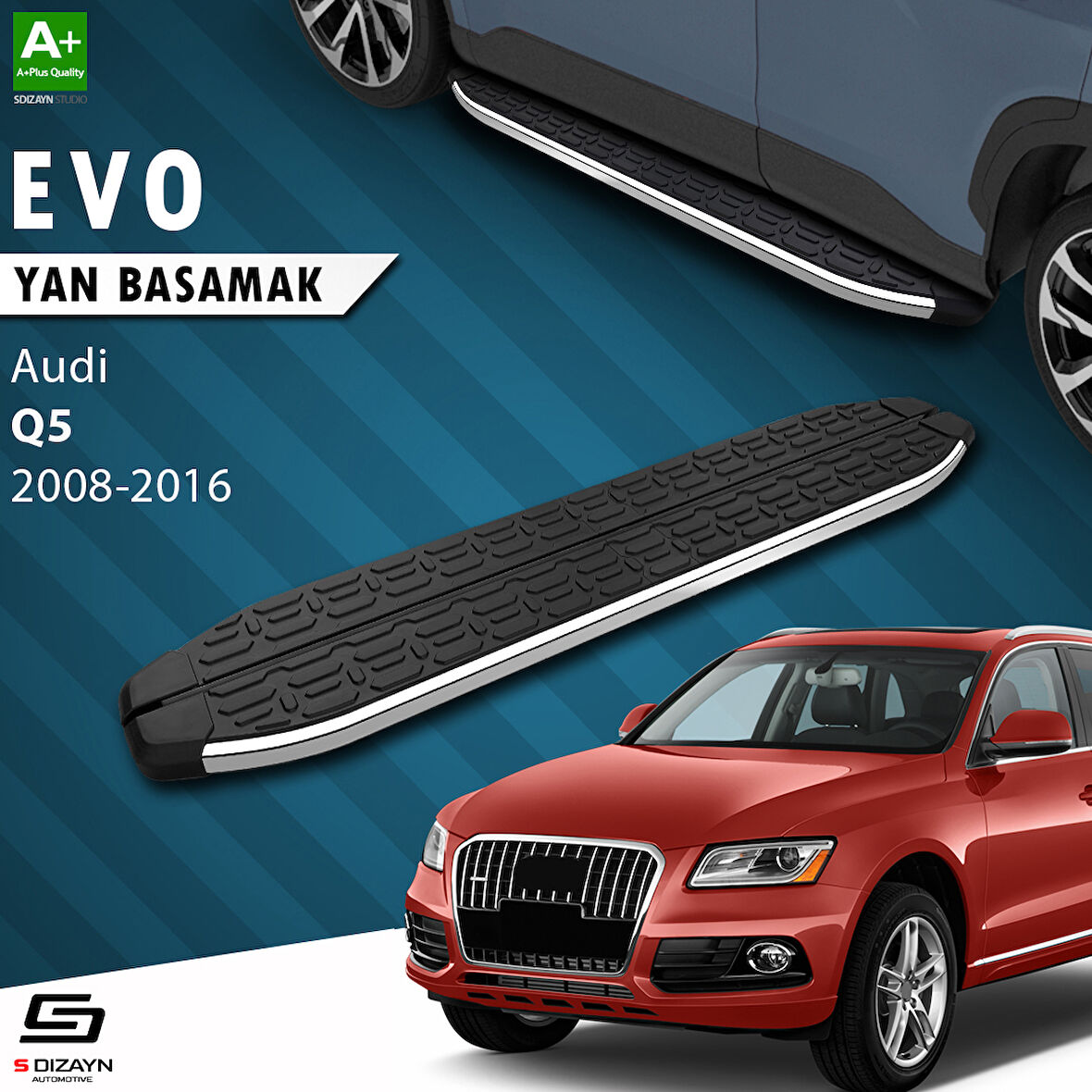 S-Dizayn Audi Q5 Evo Krom Yan Basamak 183 Cm 2008-2016 A+ Kalite