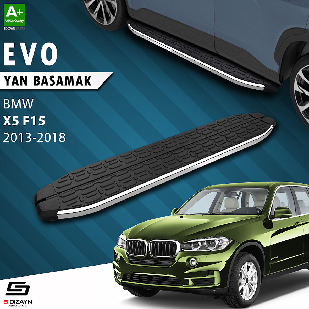 S-Dizayn Bmw X5 F15 Evo Krom Yan Basamak 193 Cm 2013-2018 A+ Kalite