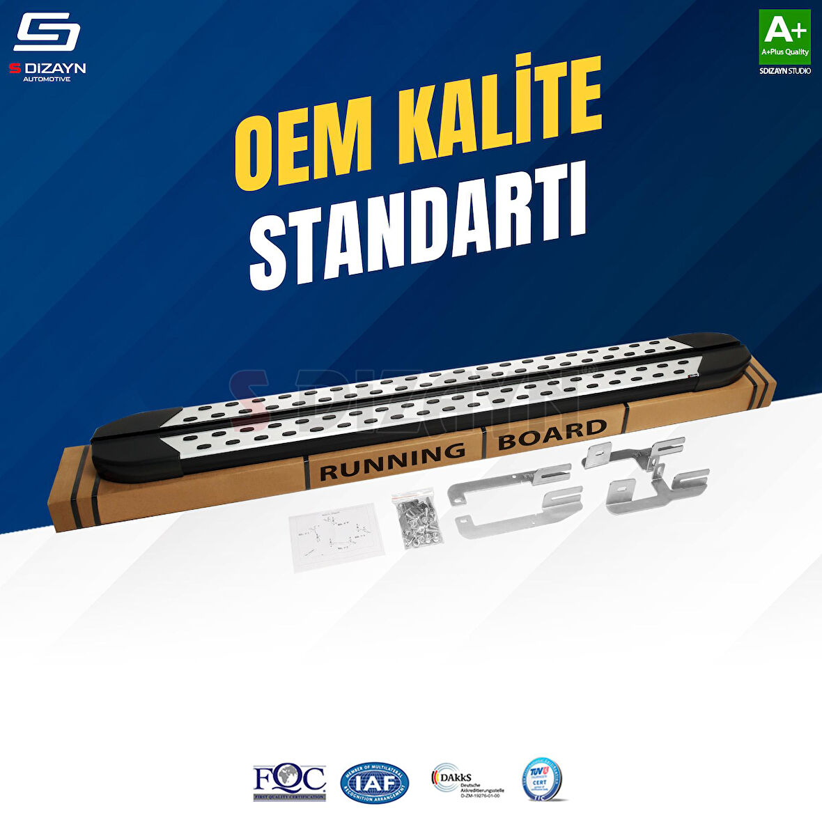 S-Dizayn Dacia Logan MCV TrimLine Gri Yan Basamak 220 Cm 2006-2012 A+ Kalite