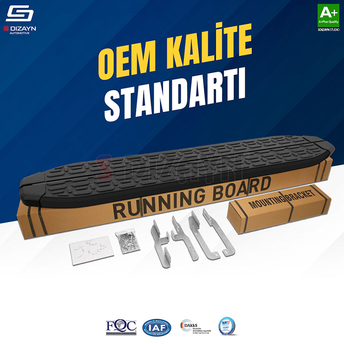 S-Dizayn Mercedes GLA X156 Evo Siyah Yan Basamak 183 Cm 2013-2020 A+ Kalite