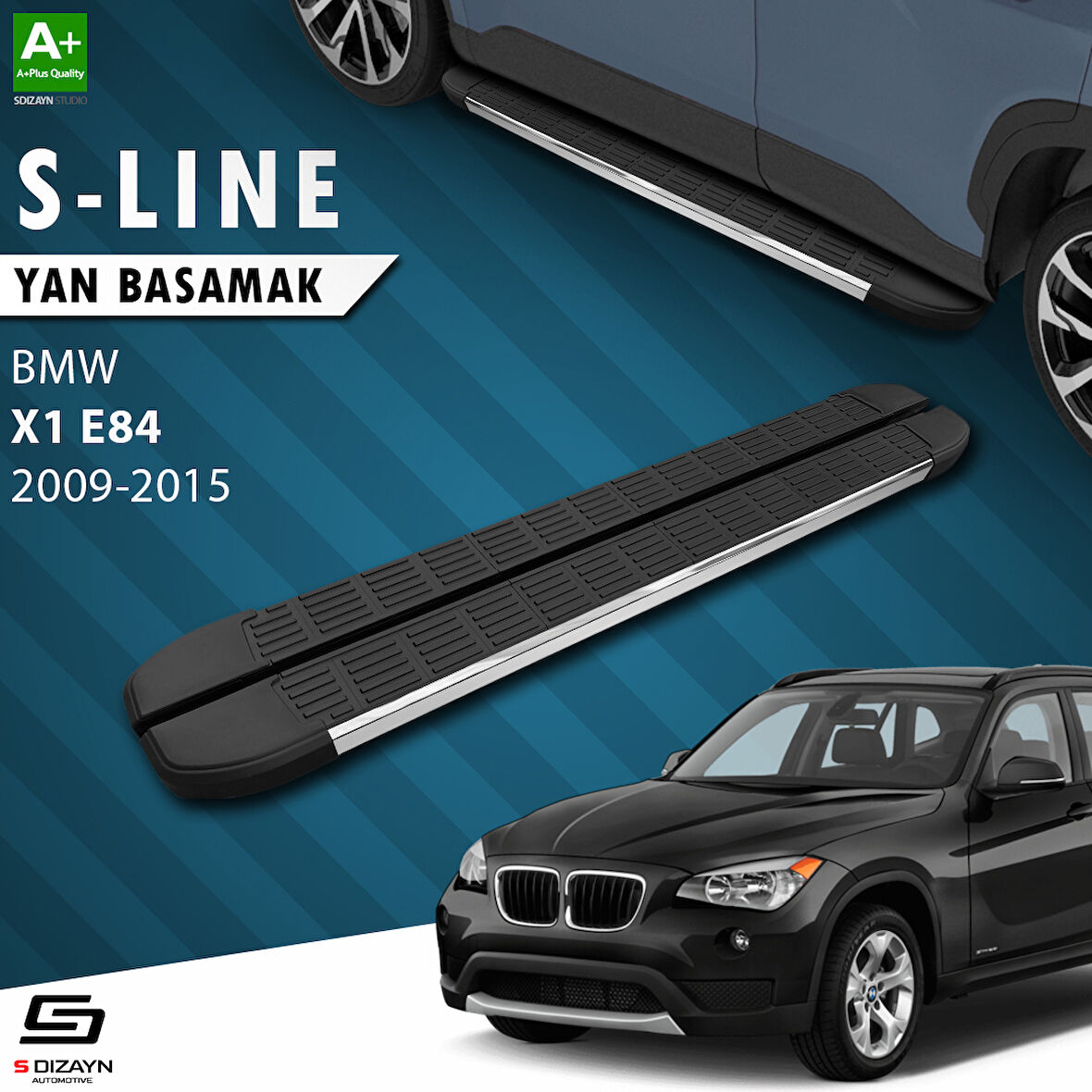 S-Dizayn Bmw X1 E84 S-Line Krom Yan Basamak 183 Cm 2009-2015 A+ Kalite
