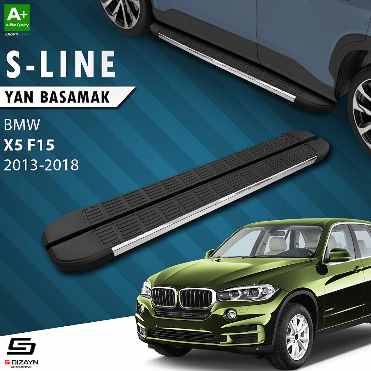 S-Dizayn Bmw X5 F15 S-Line Krom Yan Basamak 193 Cm 2013-2018 A+ Kalite