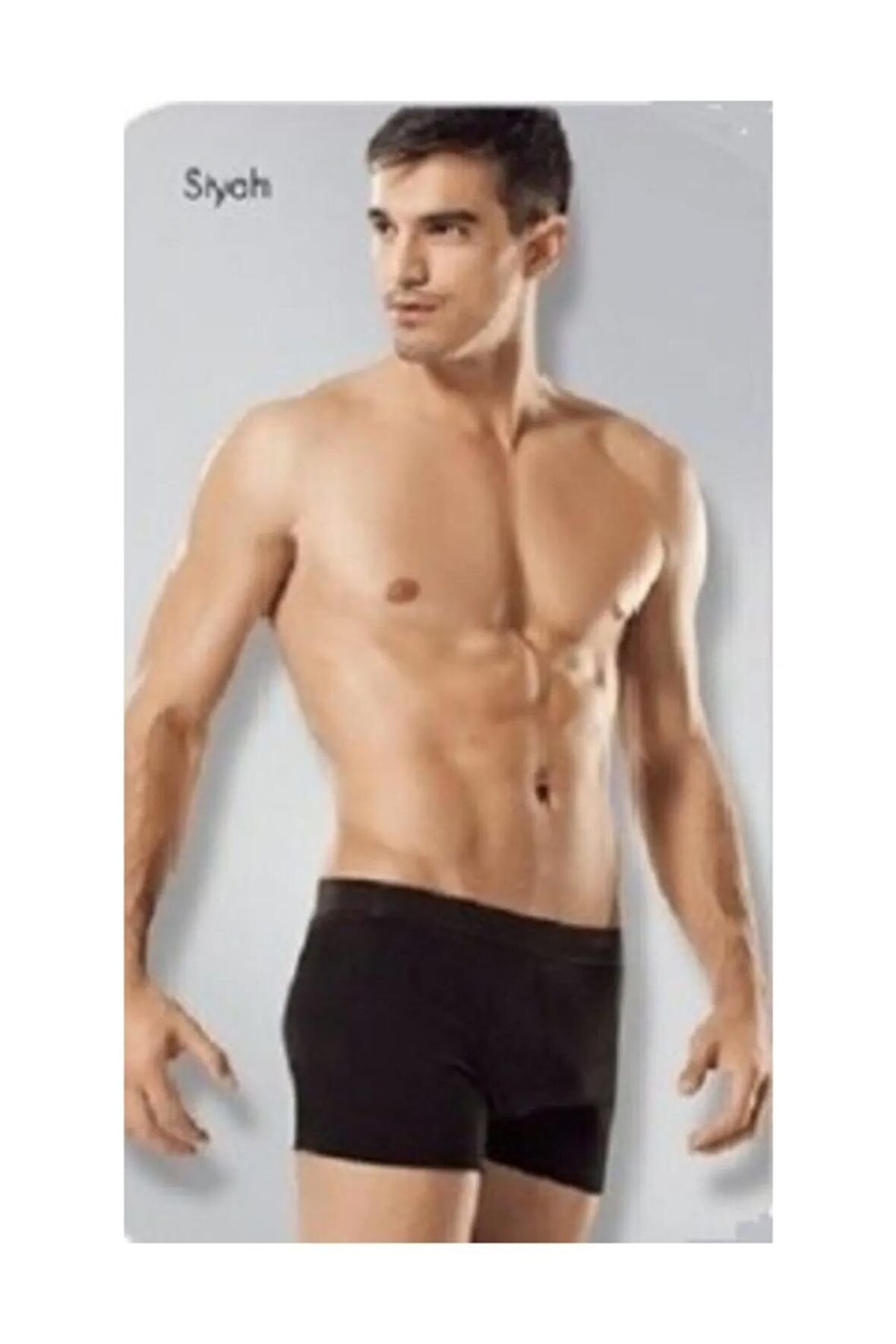 6 Lı Paket  Likralı Gri Erkek Boxer