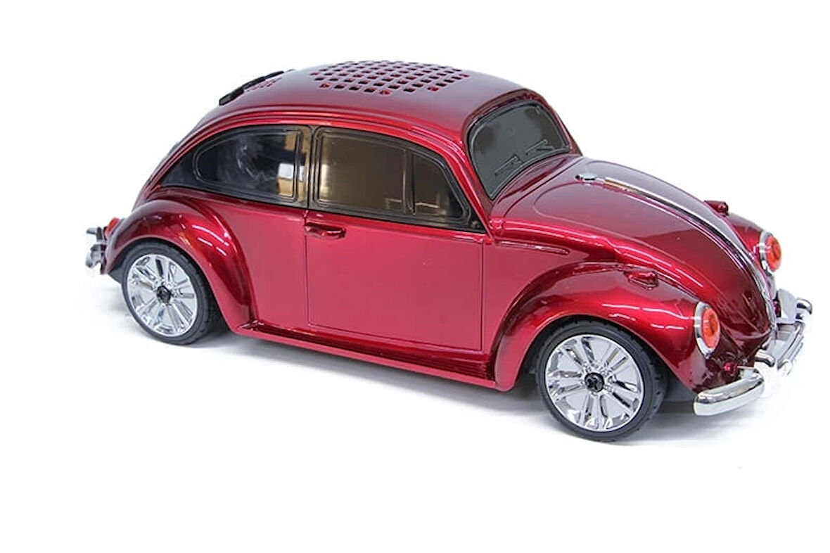 Beetle Araba Görünümlü Taşınabilir Bluetooth Hoparlör Ve Radyo Speaker