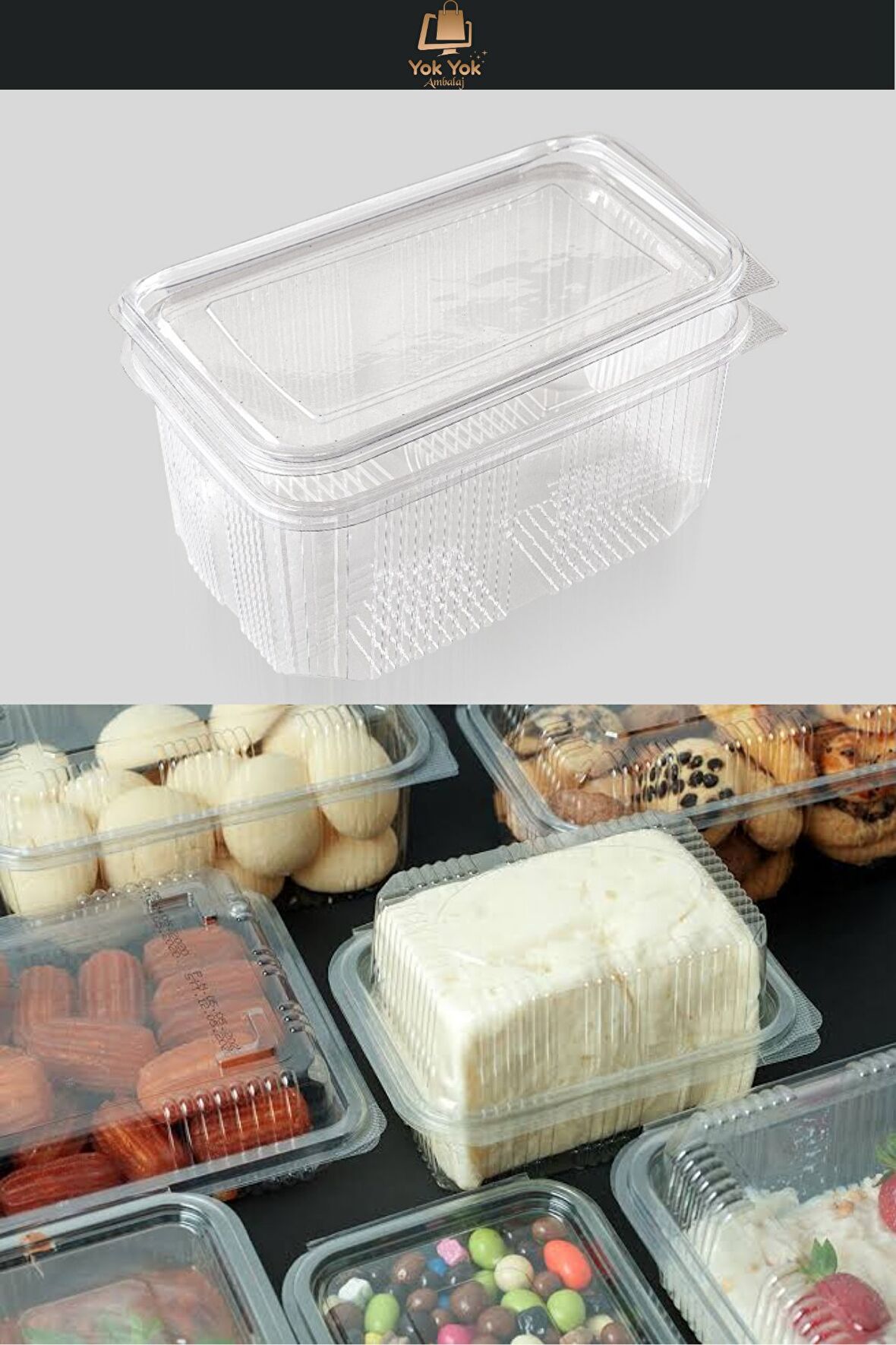 Plastik Sızdırmaz Kapaklı Kap 1000 gr cc 50 Adet