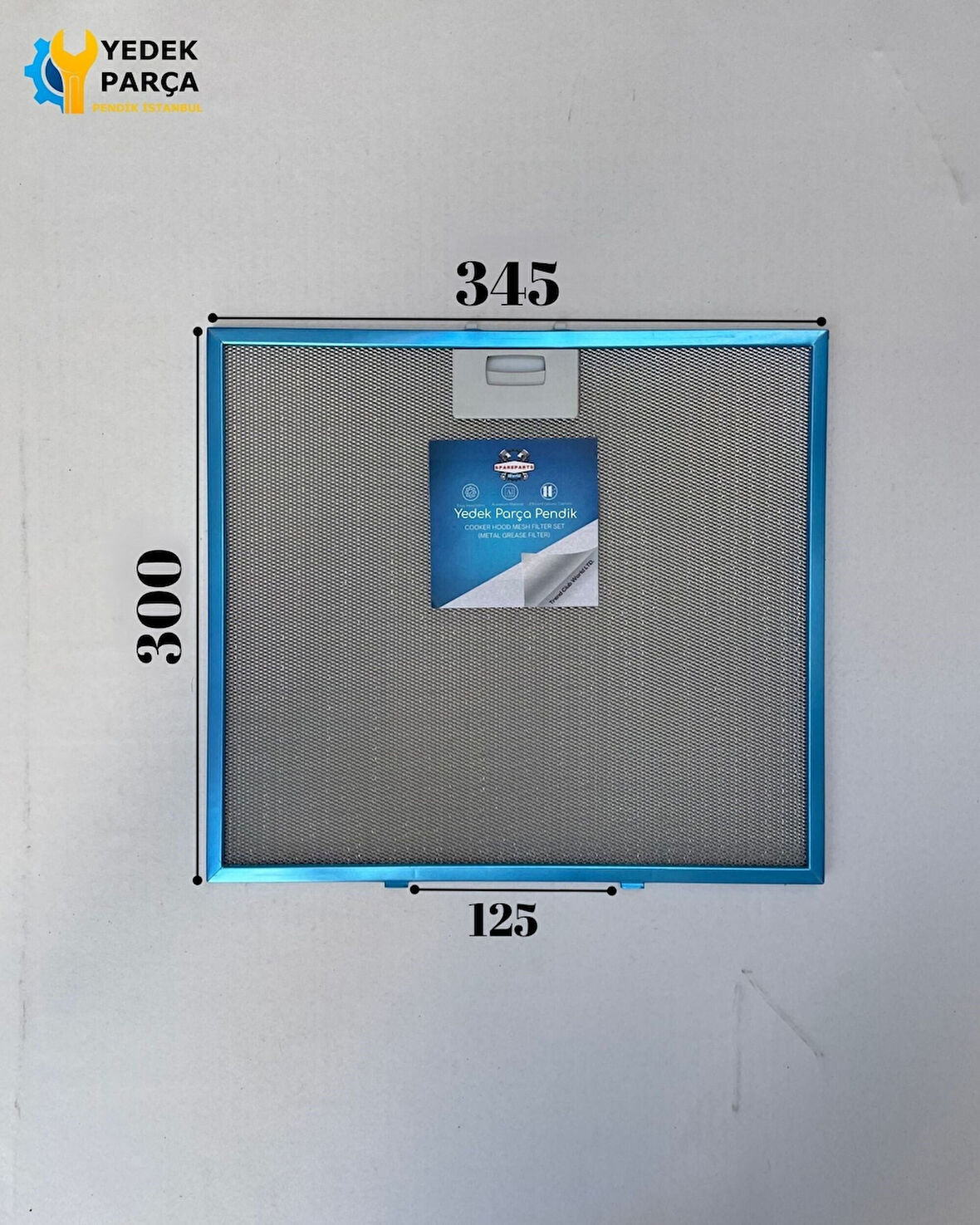 Beko: ADE93640B | YATIK DAVLUMBAZ 90 cm | 345x300 mm | Aspiratör & Davlumbaz Tel Yağ Filtresi | Model: 9197061918 | 34,5x30 cm