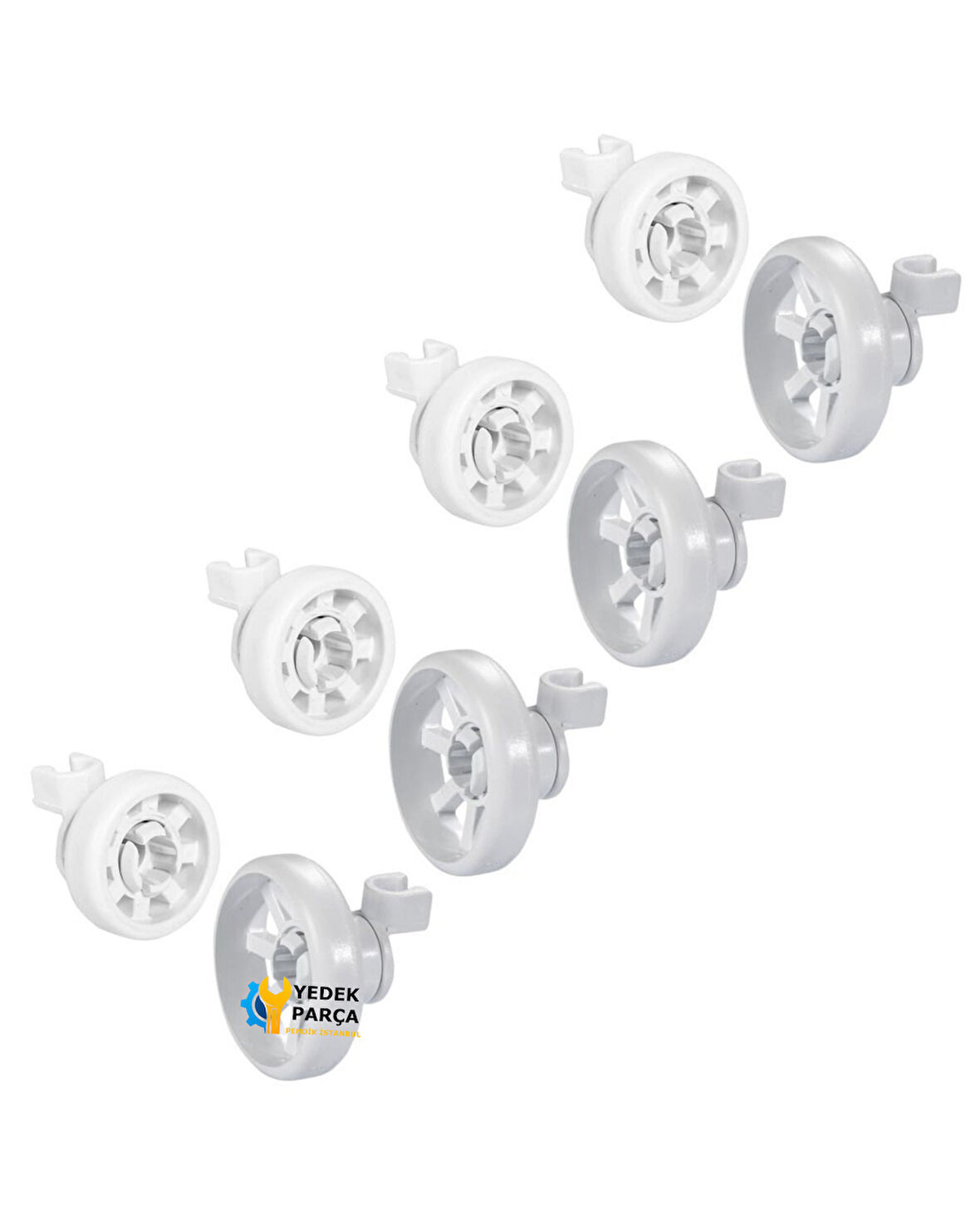 Bosch Uyumlu SMI6505RK Bulaşık Makinesi Sepet Tekerleği 4 ALT 4 ÜST Teker Takımı