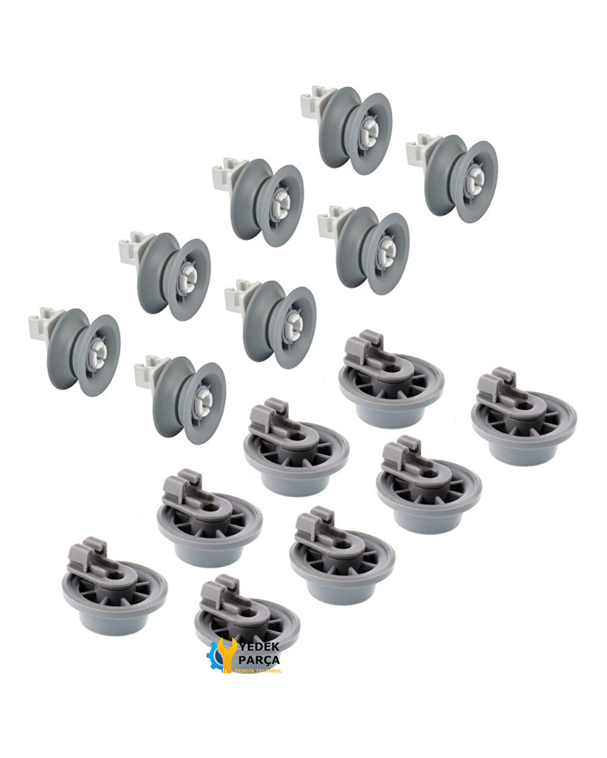 Profilo Uyumlu Bulaşık Makinesi Sepet Tekerleği 8 ALT 8 ÜST Teker Takımı