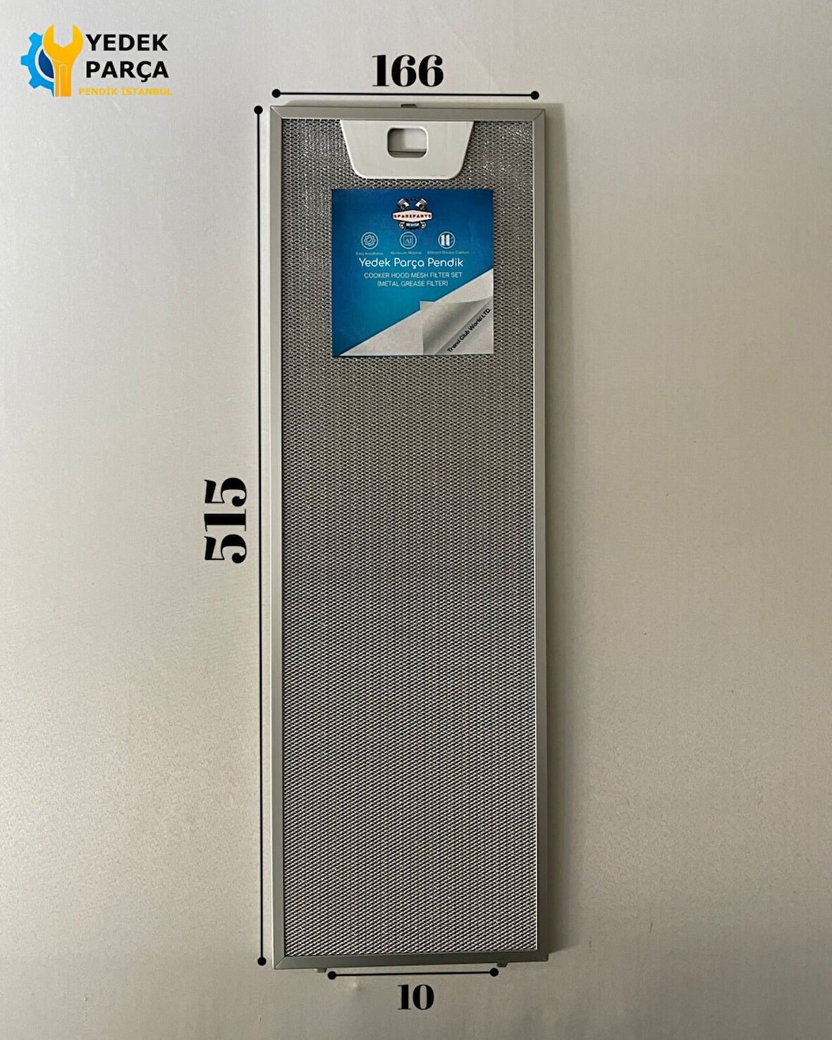 Beko Uyumlu P 371 Aspiratör Çerçeve Metal Filtresi
