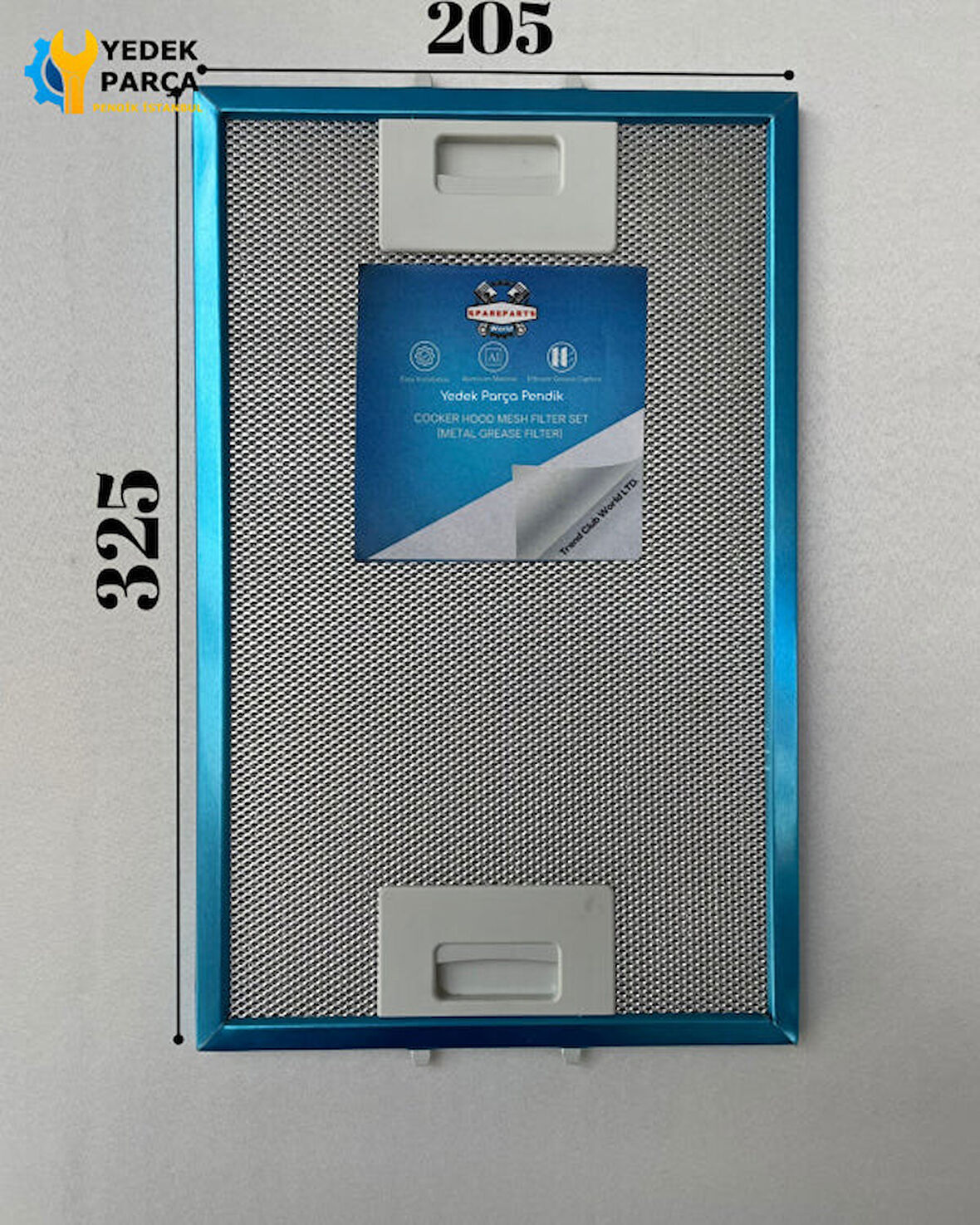 Stilevs Uyumlu Davlumbaz 20,5X32 CM Arka Aralık 7,5CM Aspiratör Filtresi