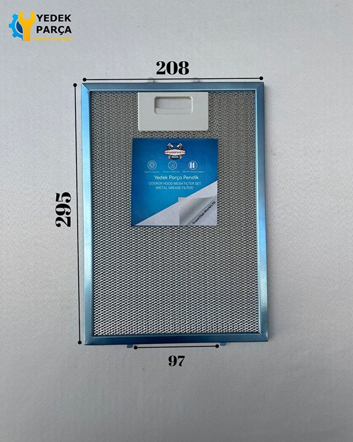 Beko Uyumlu ADV 5500 60cm Davlumbaz Metal Filtresi