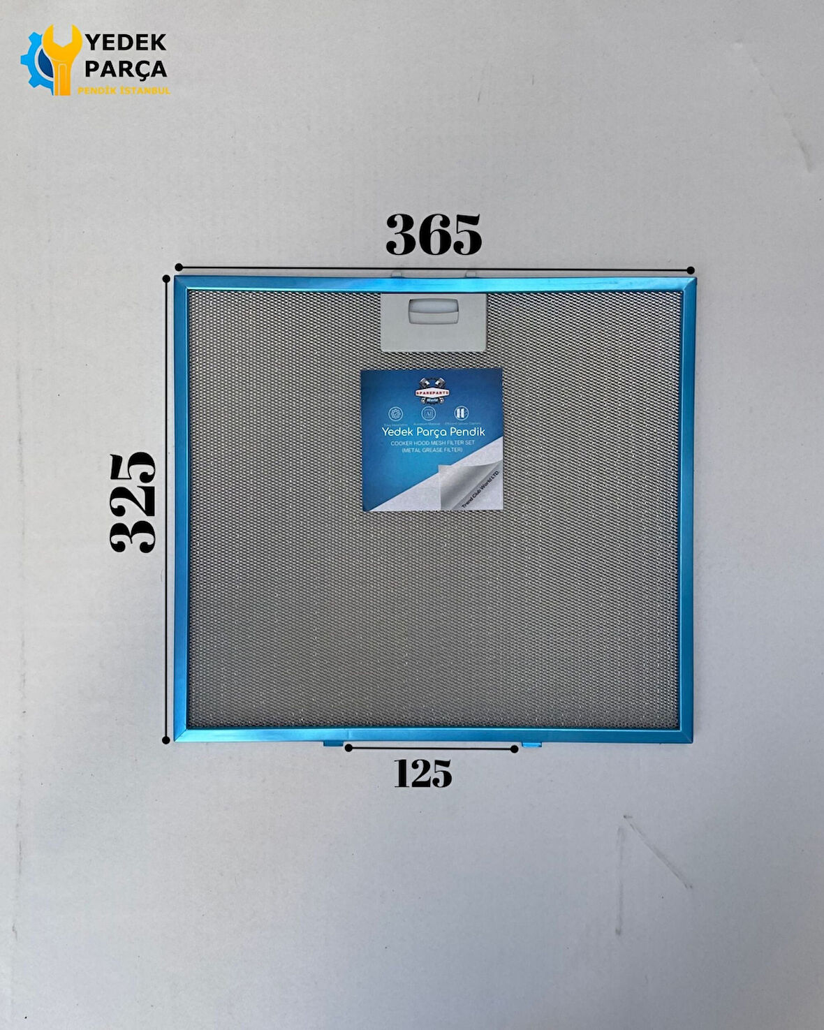 Universal Davlumbaz 36,5X32,5 CM Arka Ara 12,5CM Aspiratör Filtre