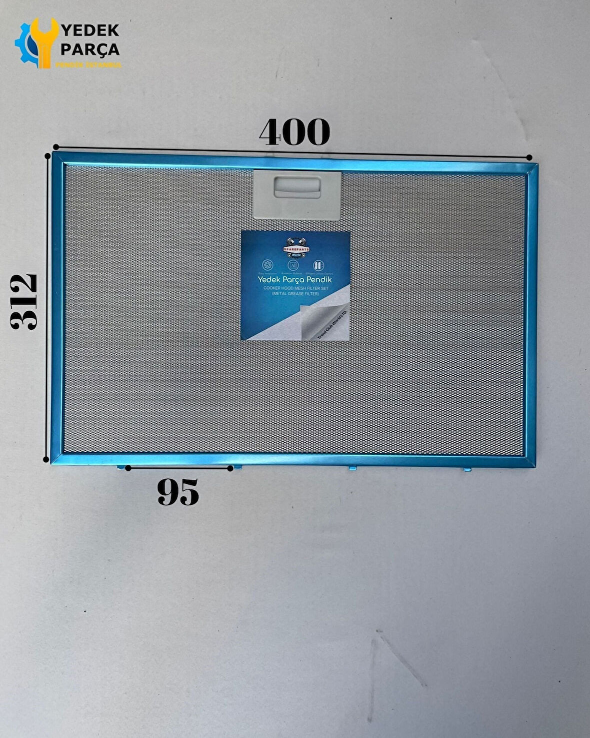 Universal Davlumbaz 40X31,2 CM Arka Ara 9,5CM Aspiratör Filtresi
