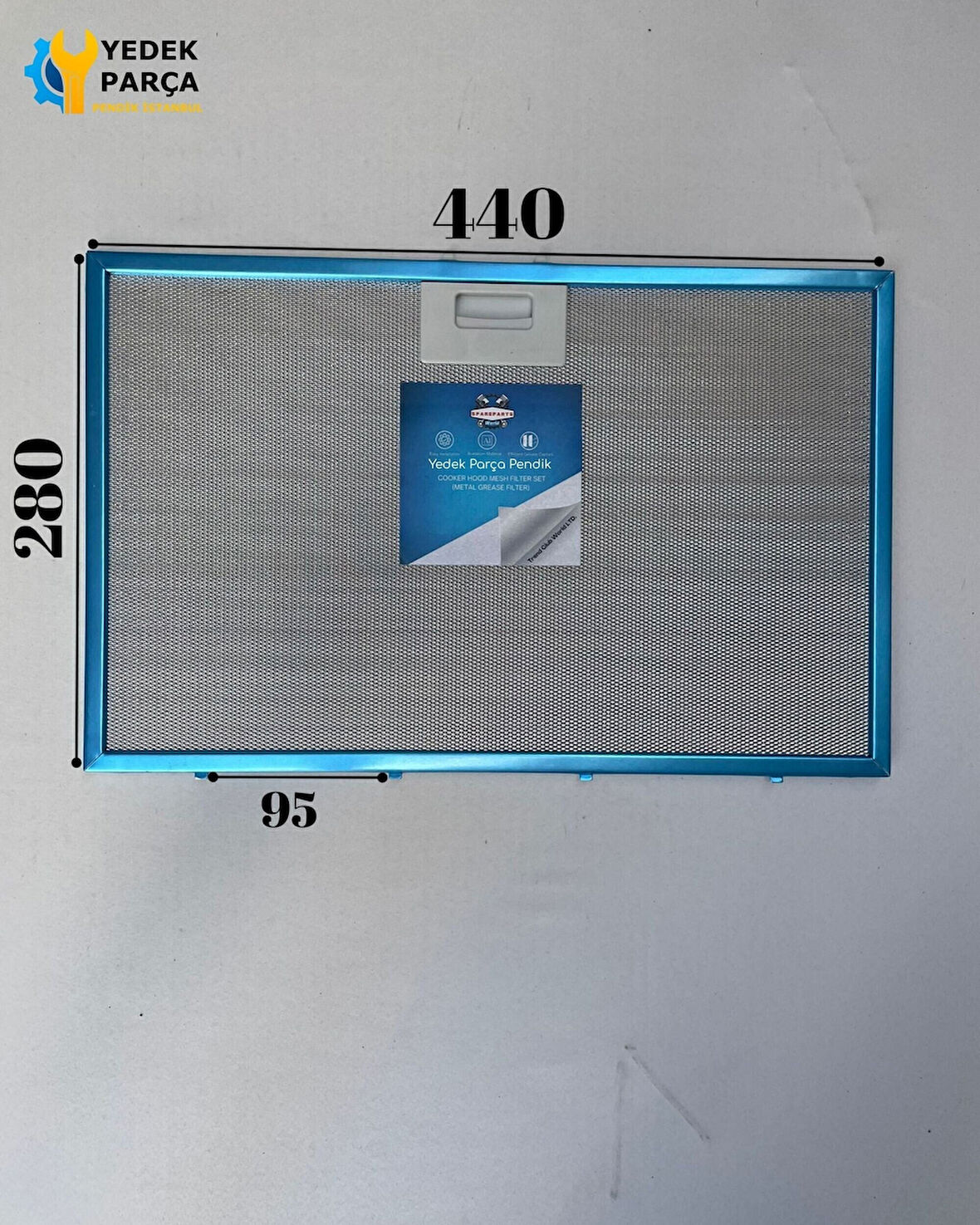 Esty Uyumlu Davlumbaz Filtresi 44X28 CM Arka Ara 10CM Aspiratör Filtresi