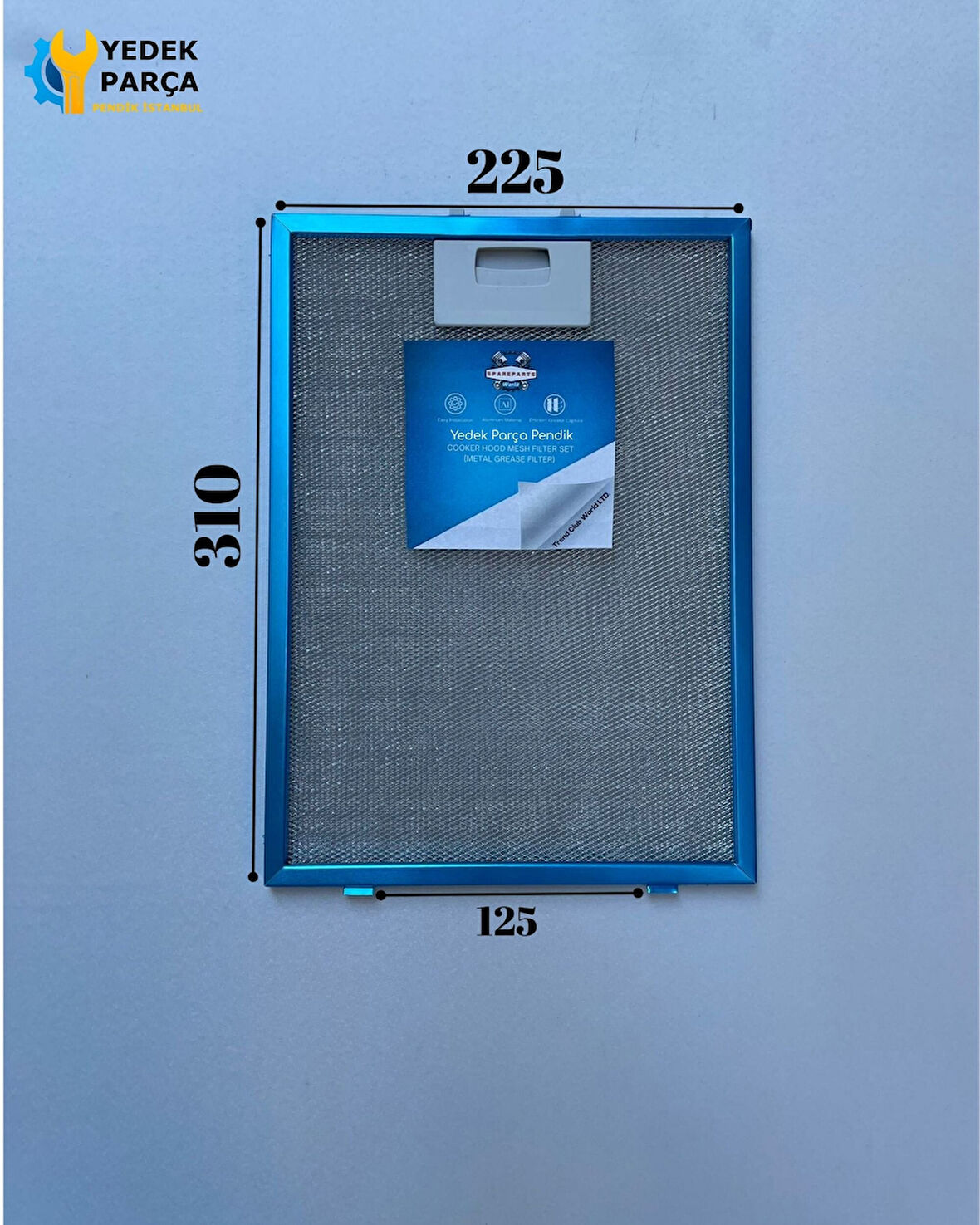 Kumtel Uyumlu DA6-835 Aspiratör Davlumbaz Alüminyum Yağ Filtresi