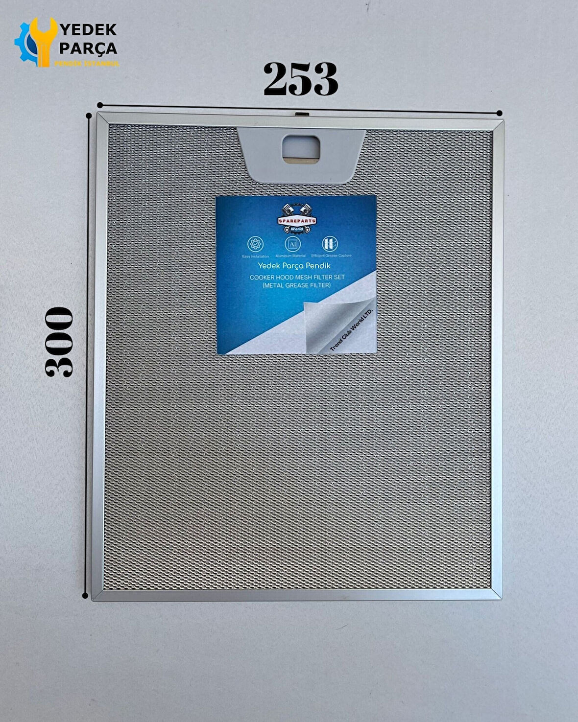 Zanussi Uyumlu ZHC605X Aspiratör Davlumbaz Metal Yağ Filtresi