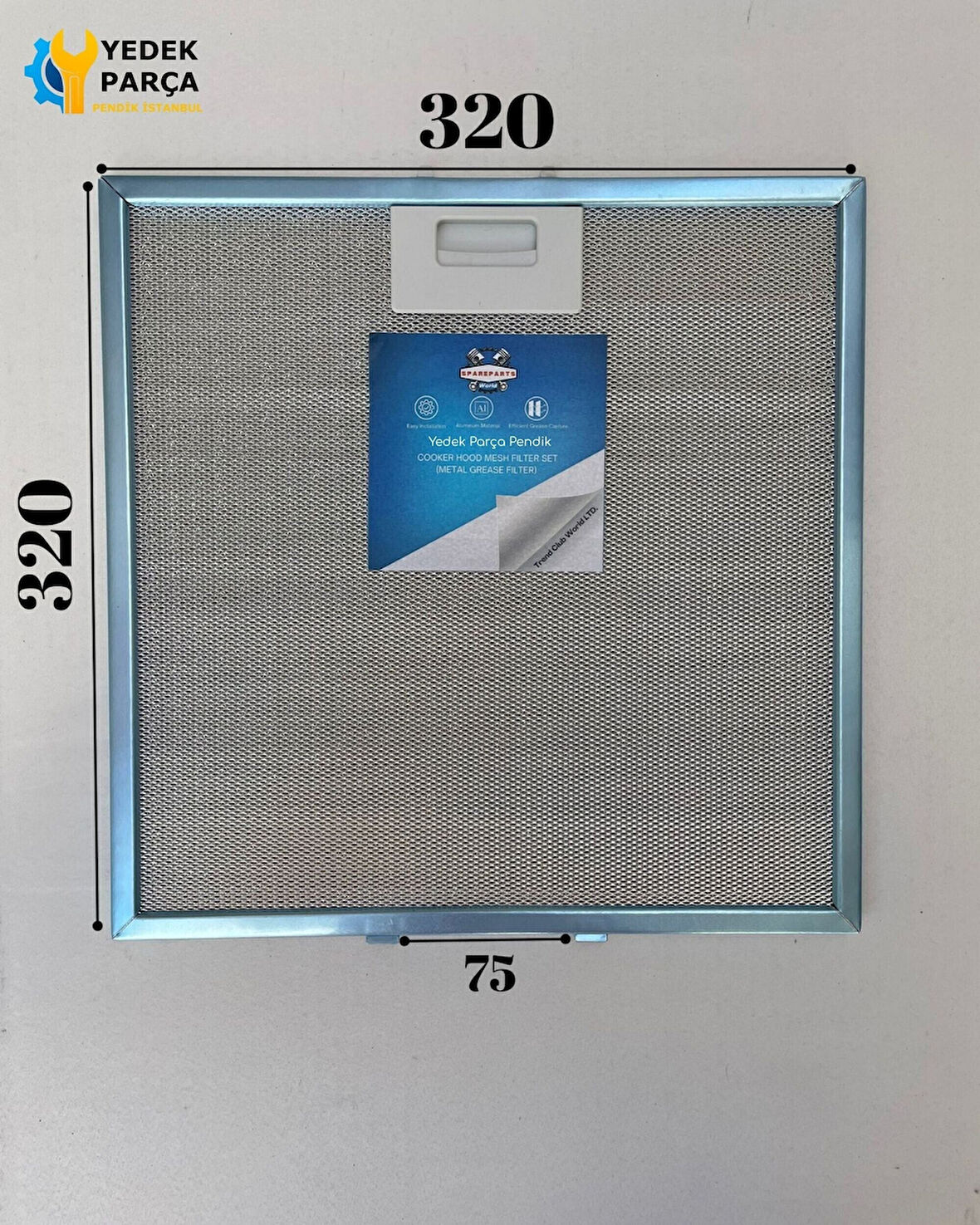 Siemens Uyumlu Davlumbaz 32X32 CM Arka Aralık 7,5 CM Aspiratör Filtresi