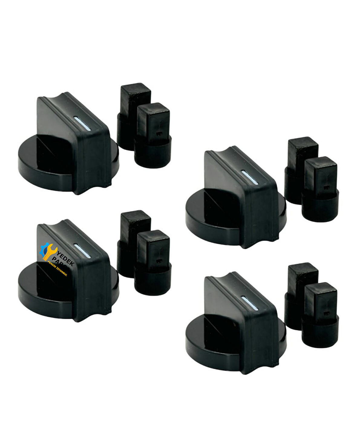 Beko Uyumlu BOMD D 7520 DWI Gazlı Ocak Düğmesi Takımı – 4’lü Siyah