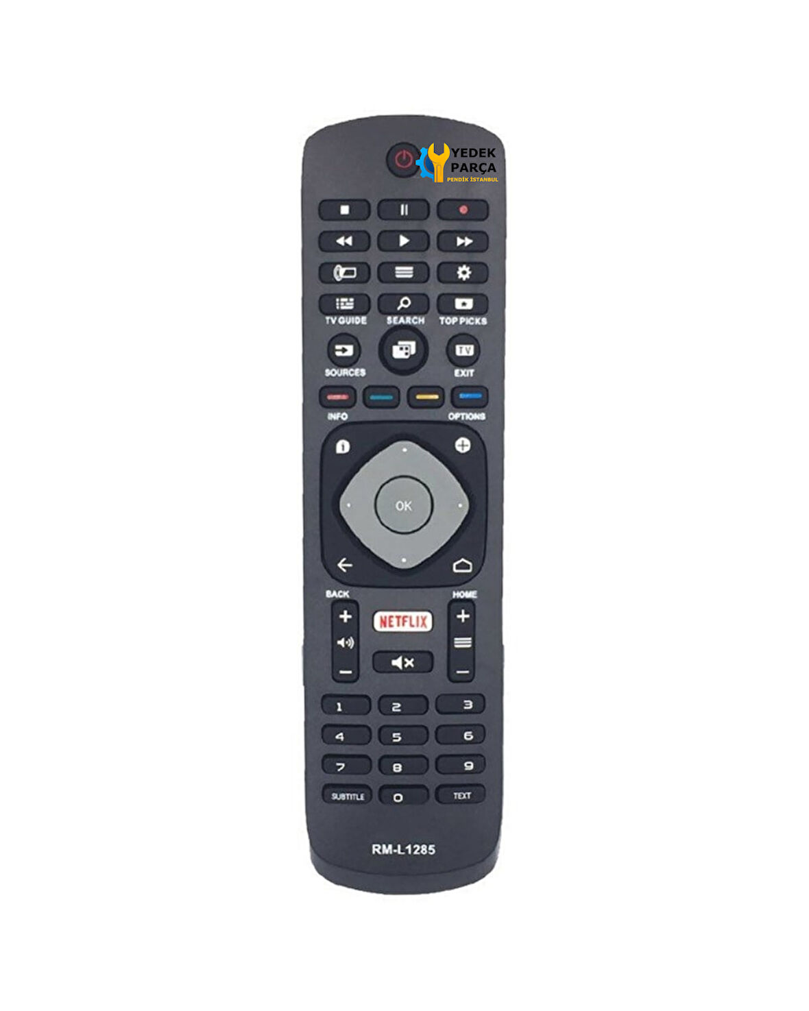 Philips Uyumlu 3D Smart LED TV Kumanda RM-L1285 NetFlix Tuşlu