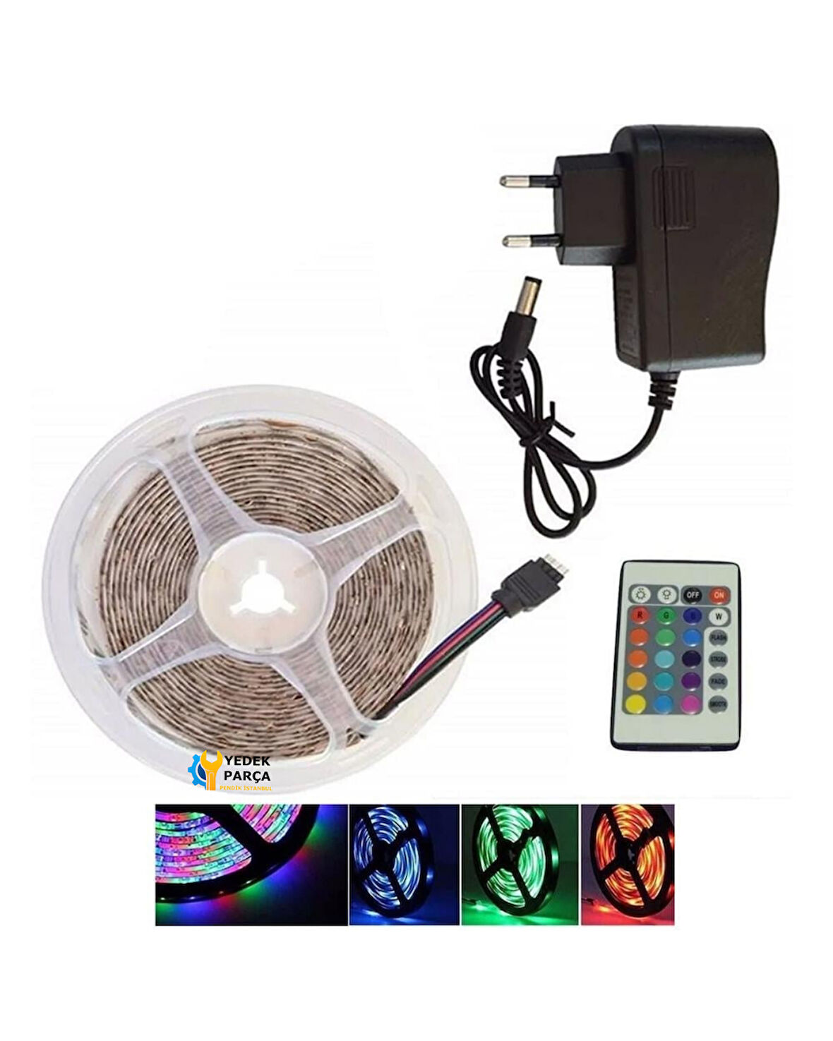 ATC Şerit Led Rgb 16 Renk Uzaktan Kumandalı Tak Çalıştır 5 M 12 Volt