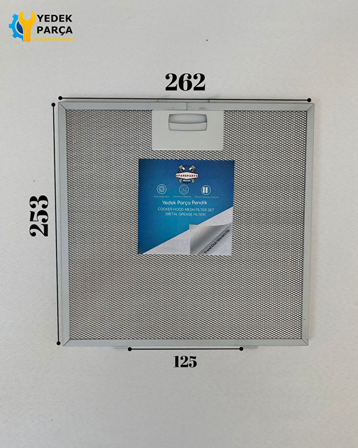 Beko: ADP61420I | 262x253 mm | Aspiratör & Davlumbaz Tel Yağ Filtresi | Model: V47006100 - YT142.2240.01 | 26,2x25,3 cm