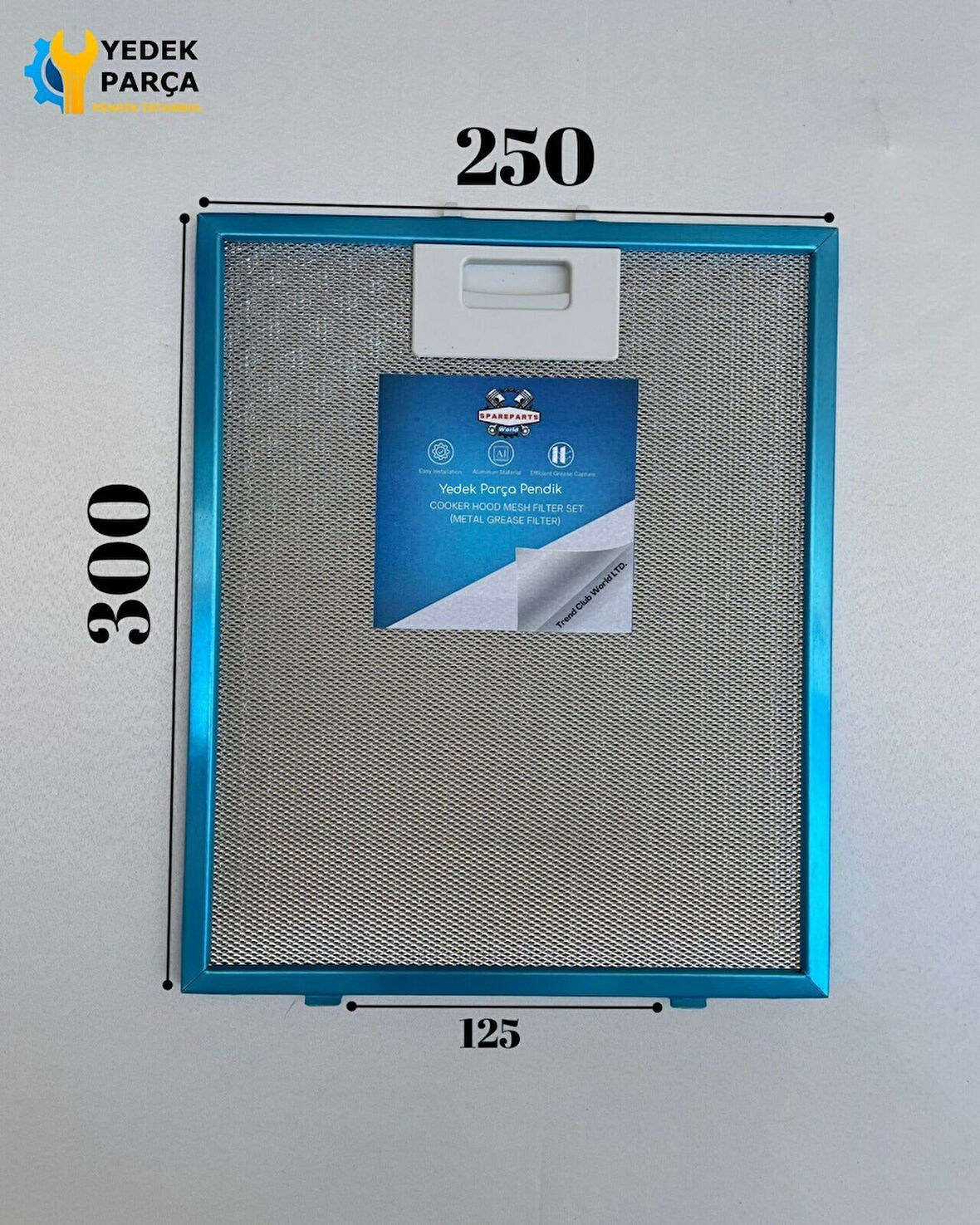 Vestel: ADW6104 | 250x300 mm Aspiratör & Davlumbaz Tel Yağ Filtresi | Model: 012646| 25x30 cm