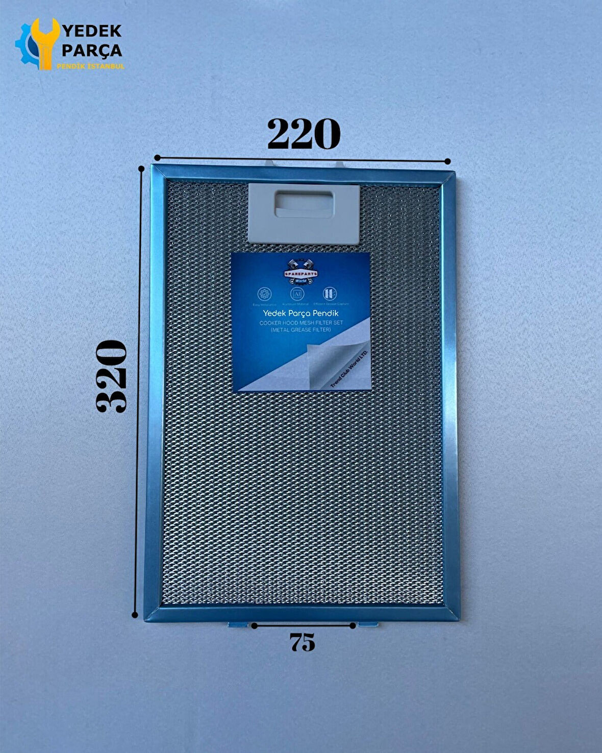 Bosch: DKE965A | 220x320 mm | Aspiratör & Davlumbaz Tel Yağ Filtresi | Model: 00362380 | 22x32 cm