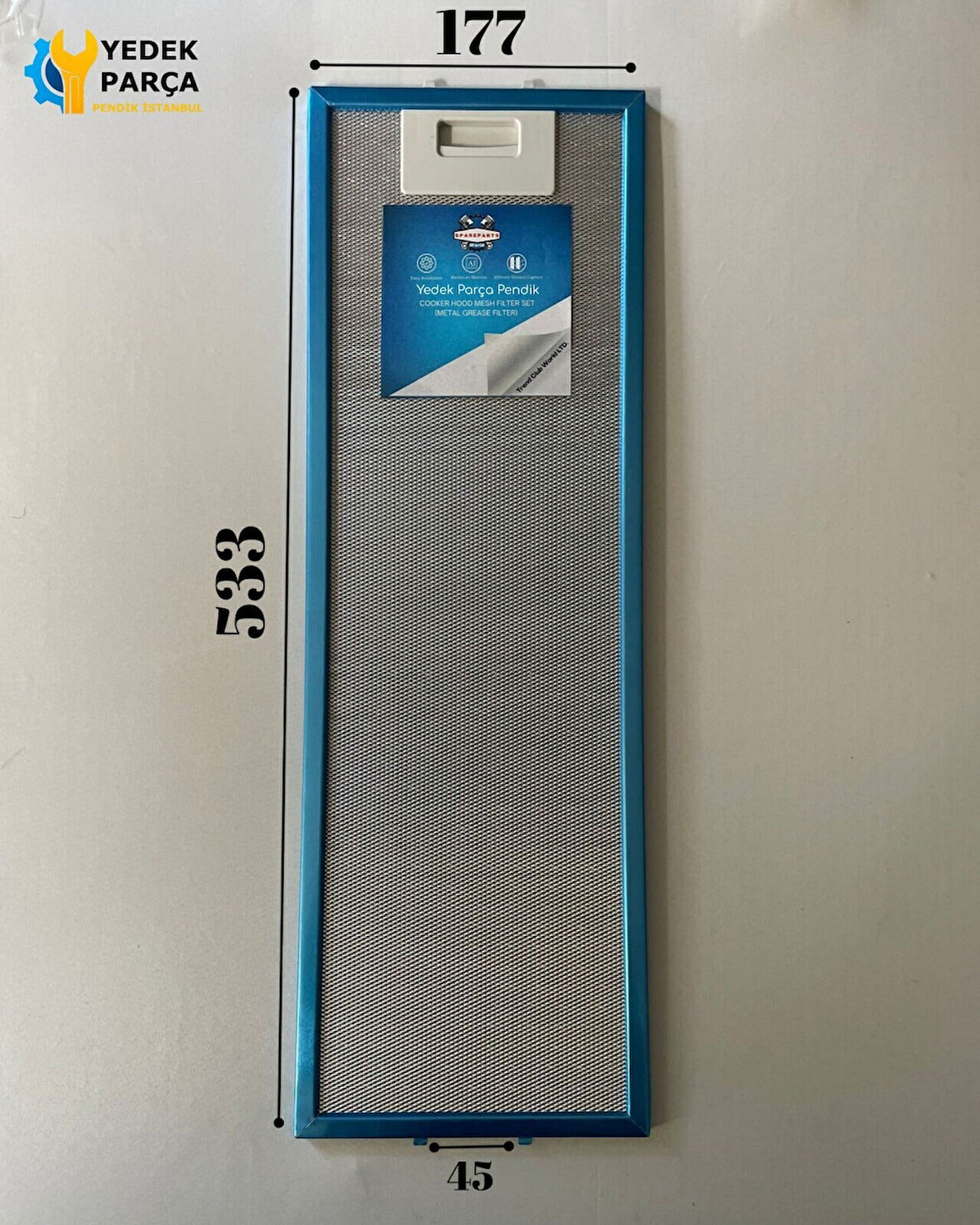 Elica: GEA11WH | 177x533 mm Aspiratör & Davlumbaz Tel Yağ Filtresi| Model: 481248058305 - C00345800 | 17,7x53,3 cm