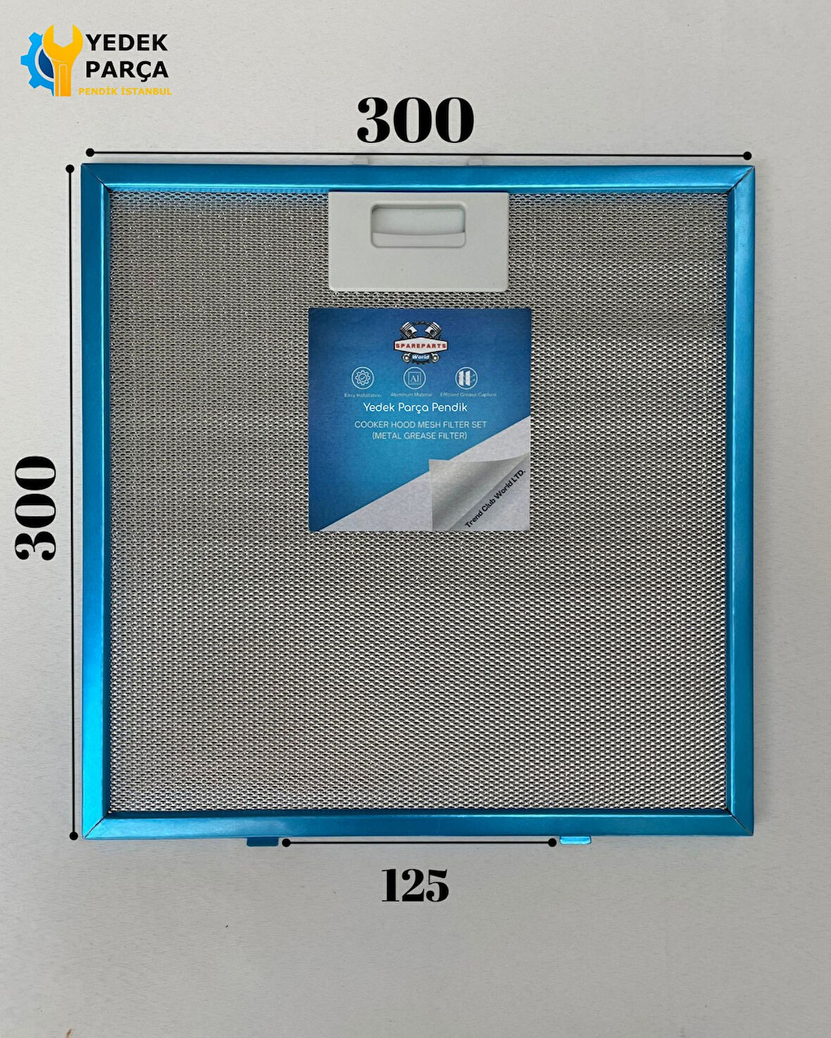 300x300 mm Aspiratör & Davlumbaz Tel Yağ Filtresi 30x30 cm