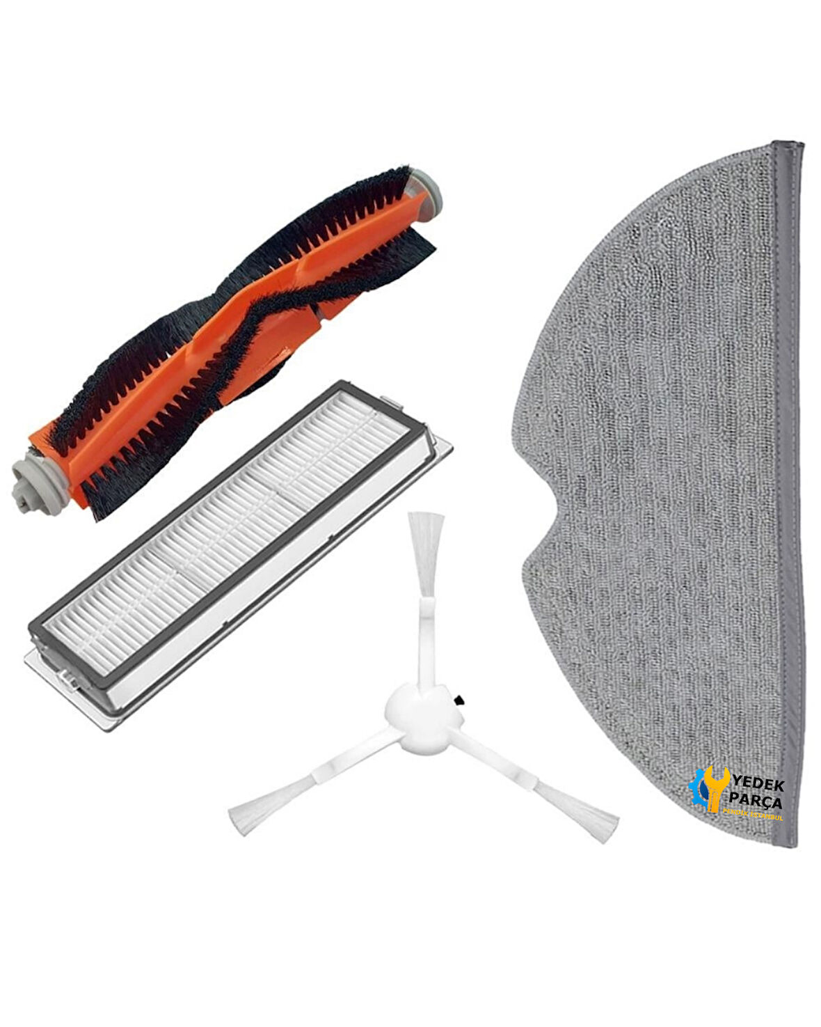 Xiaomi Uyumlu Mi Robot vakum 2 Pro + Robot Süpürge Rulo ve Yan Fırça Filtre Mop Bezi