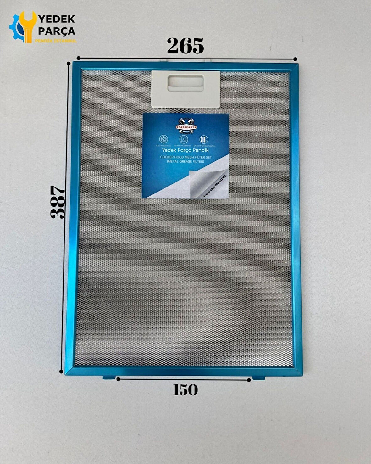 Bosch: DWB09W452T | 265x387 mm | Aspiratör & Davlumbaz Tel Yağ Filtresi | Model: 00742967 | 26x5x38,76 cm