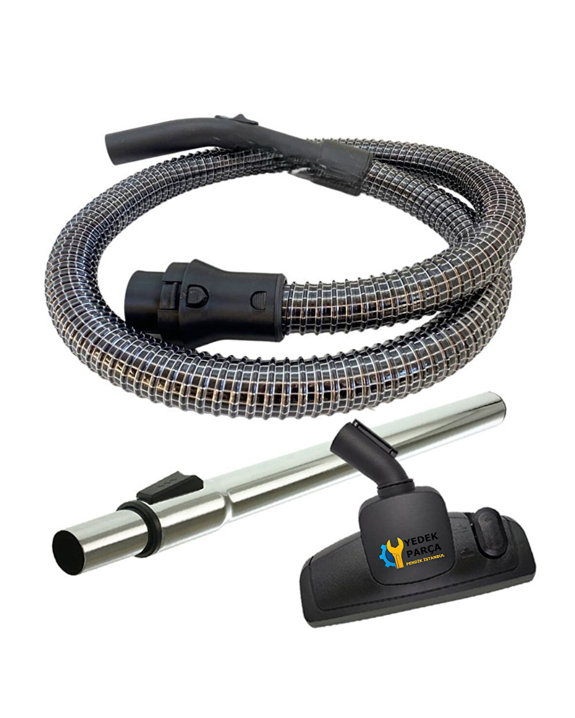 Bosch Uyumlu BSG8PRO1 Süpürge Çelik Telli Hortumu Başlığı Borusu