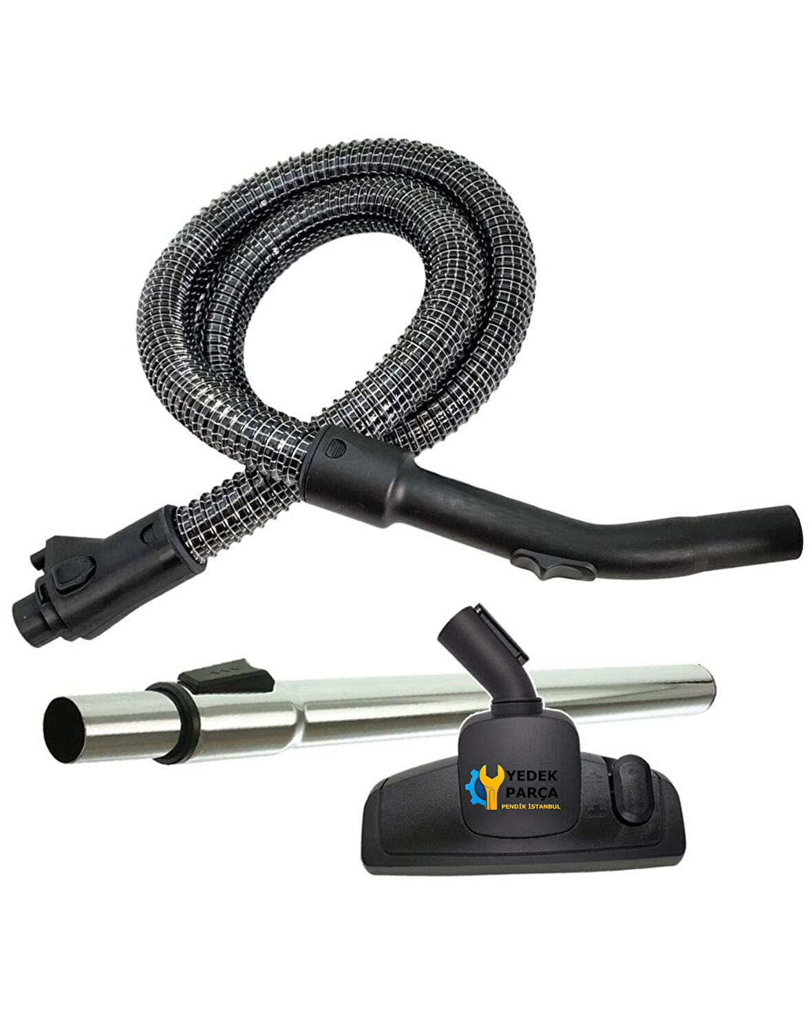 Arçelik Uyumlu S 7424 Süpürge Çelik Telli Hortumu Seti