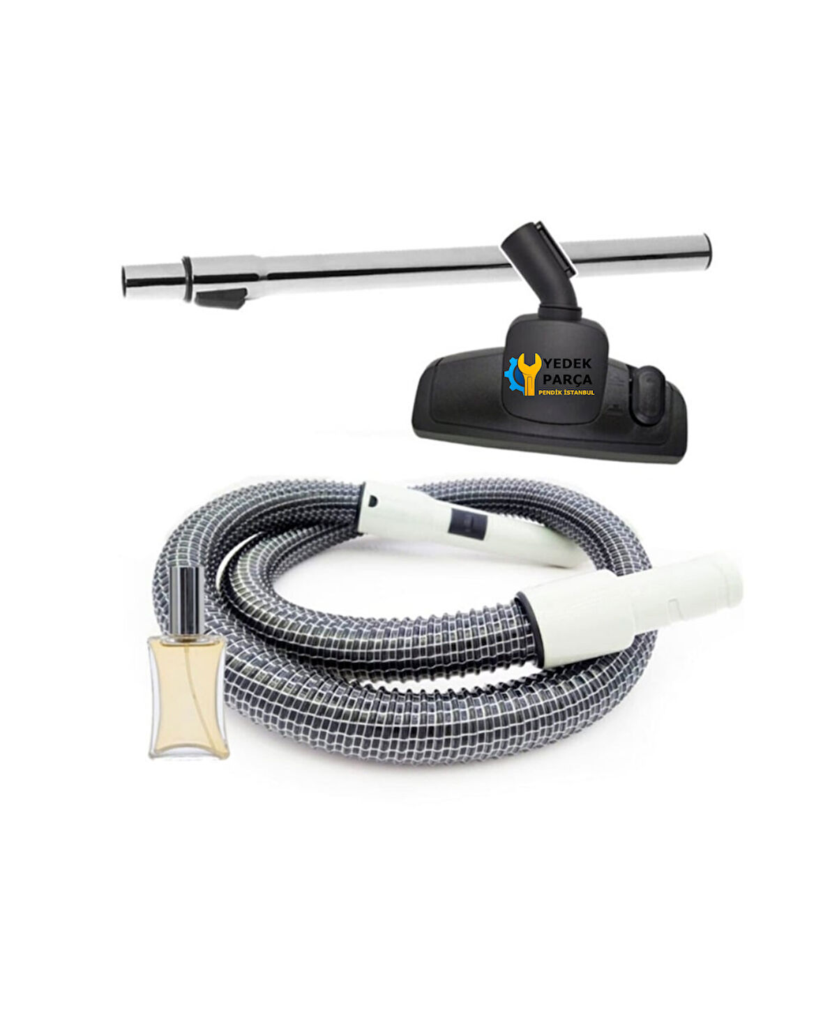 Arçelik Uyumlu S 6945 Elektrikli Süpürge Çelik Telli Hortumu Emici Yer Başlığı Teleskopik Boru Hediyeli