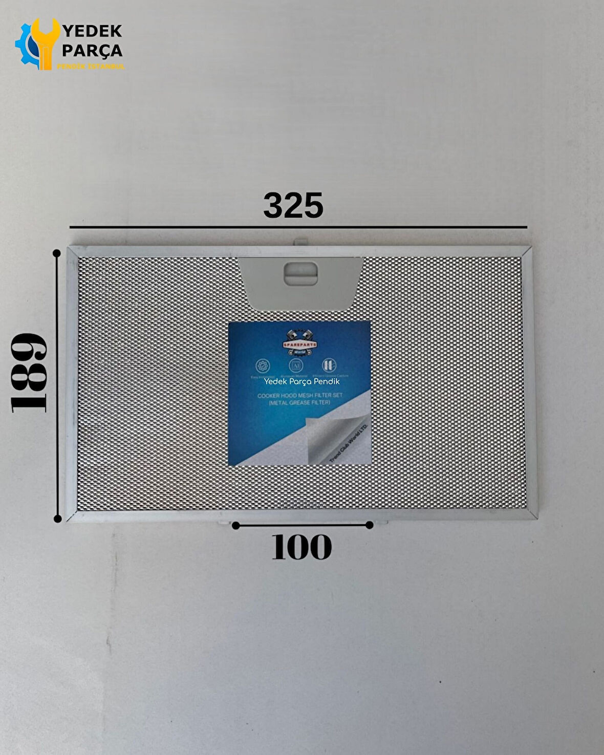 Faber: CAMINO86SCBELVEDERE | 325x190 mm | Aspiratör & Davlumbaz Tel Yağ Filtresi | Model: 9140120131 - 133.0018.470 | 32,5x19 cm