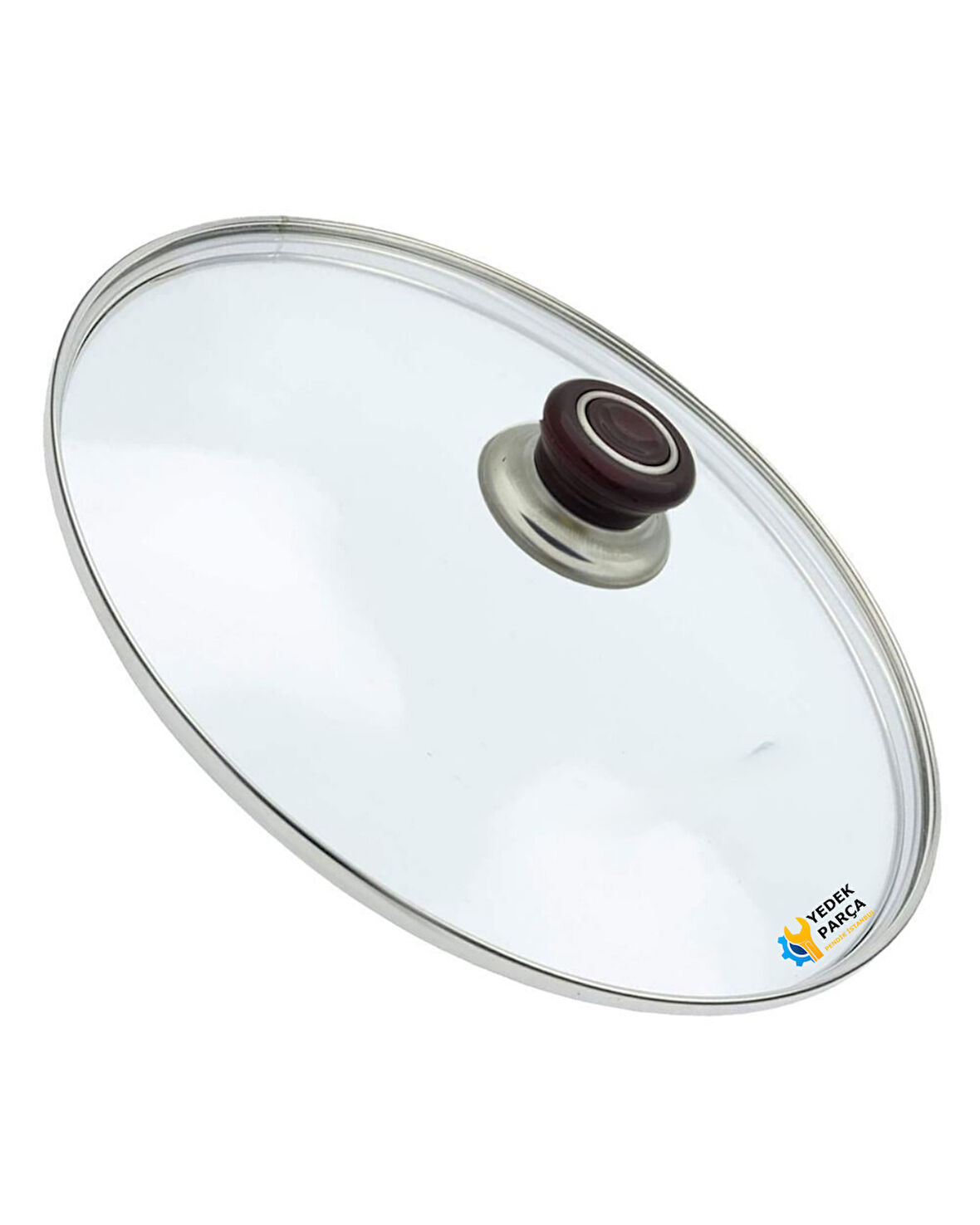 Tencere Sahan Tava Cam Kapağı Kapak 16 cm Vişne Çürüğü Tutma Tepesi