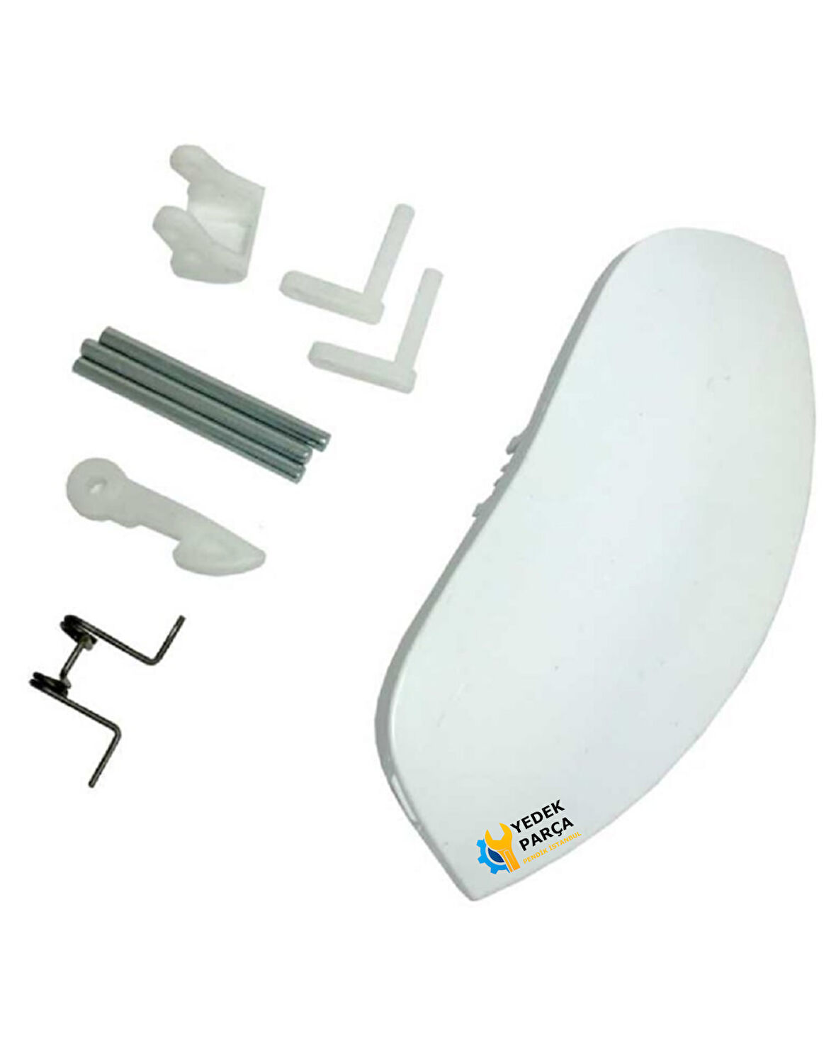 Vestel Uyumlu VV0842CV122101 Çamaşır Makinesi Kapak Mandal Tutamağı BEYAZ