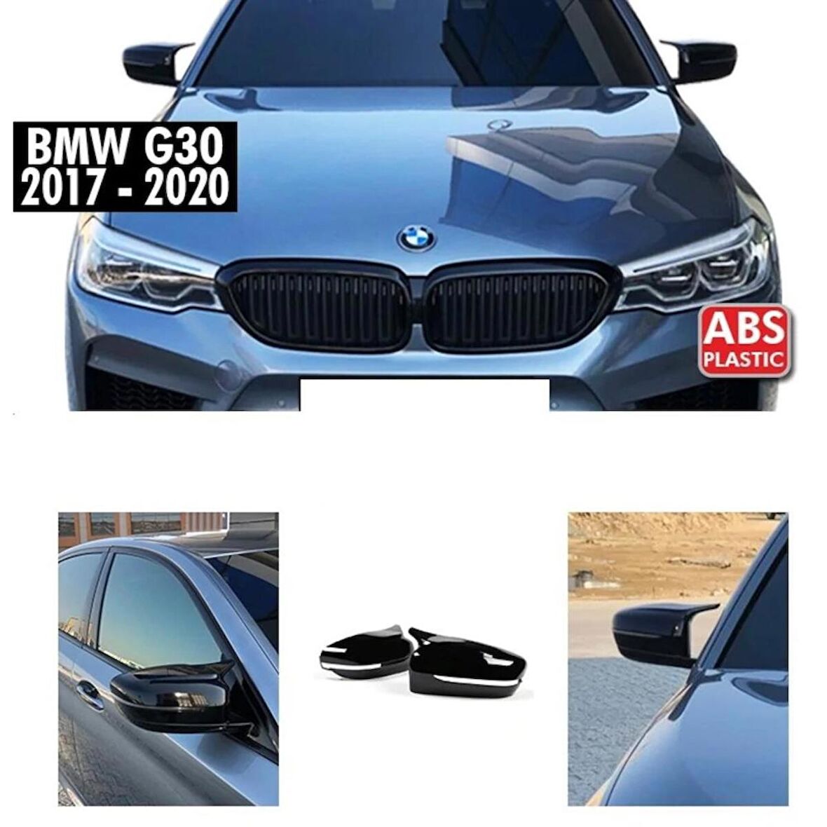 BMW G30 Batman Yarasa Ayna Kapağı Piano Black / 2017 Sonrası