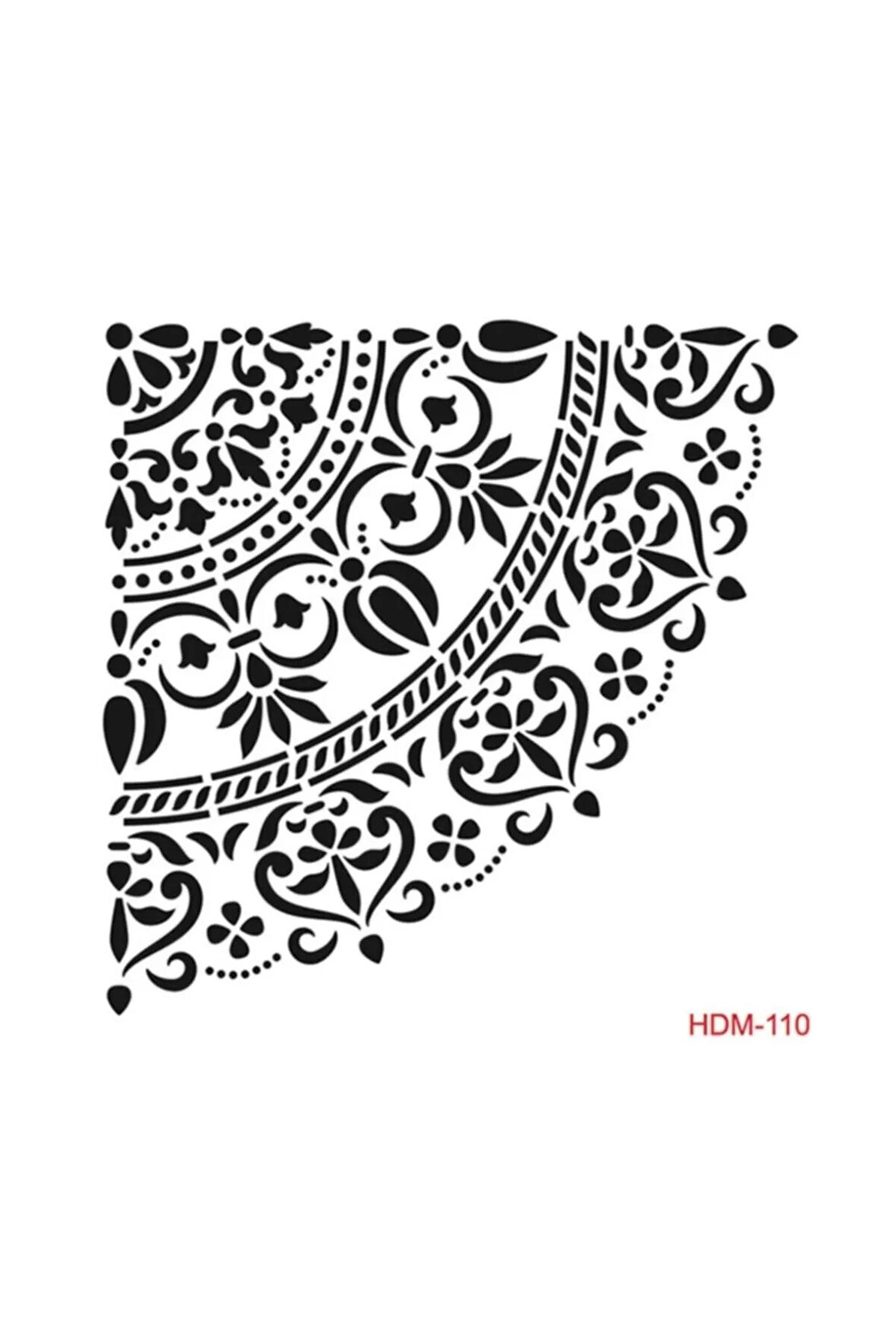 Mandala Köşe Stencil (şablon) 25x25 Cm