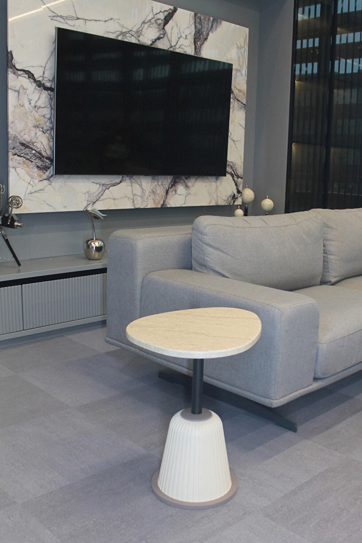 Torino Yan Sehpa Traverten Mdf - Yan Sehpa